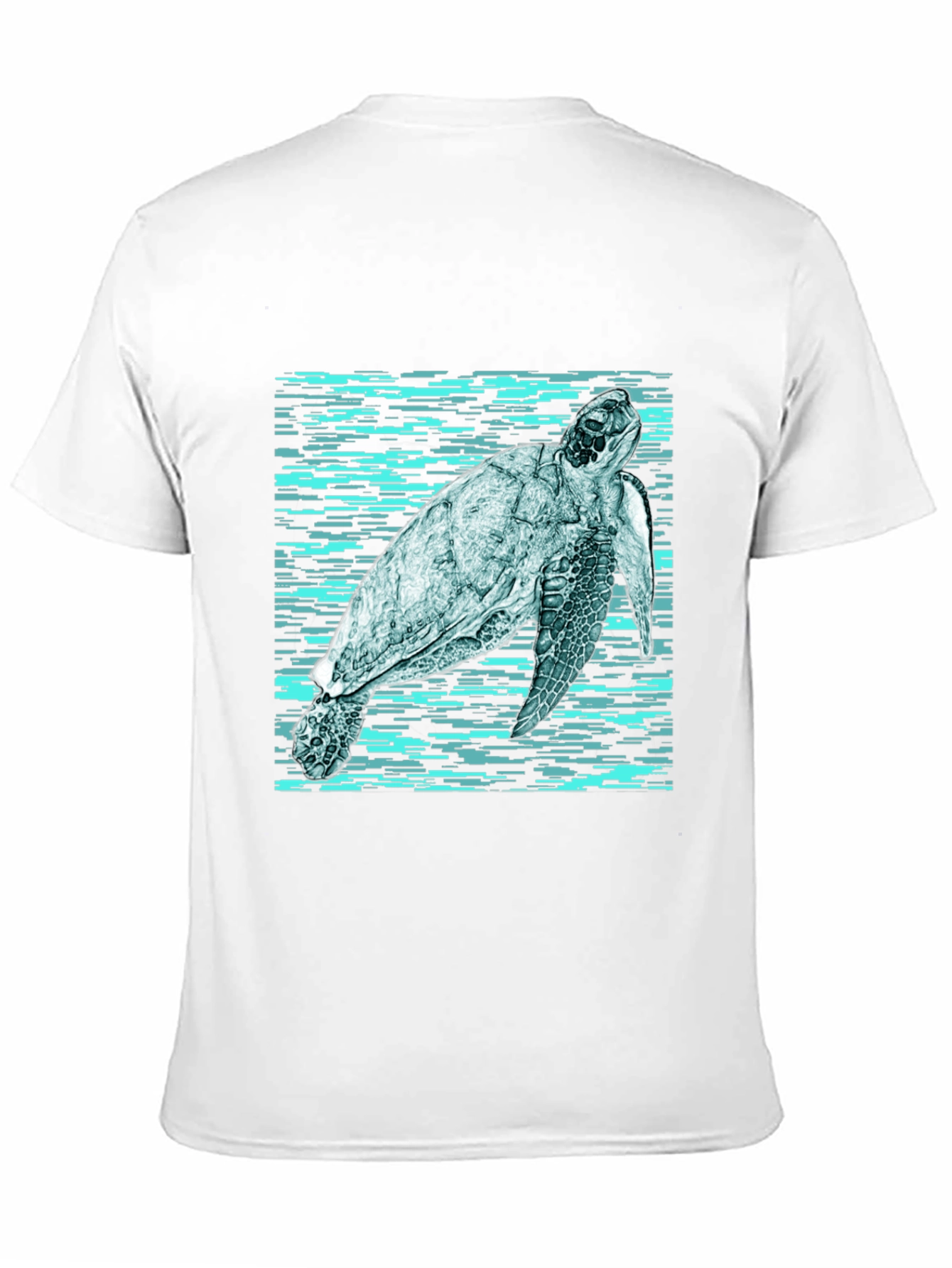 Sea Turtle Graphic Print Black T-Shirt