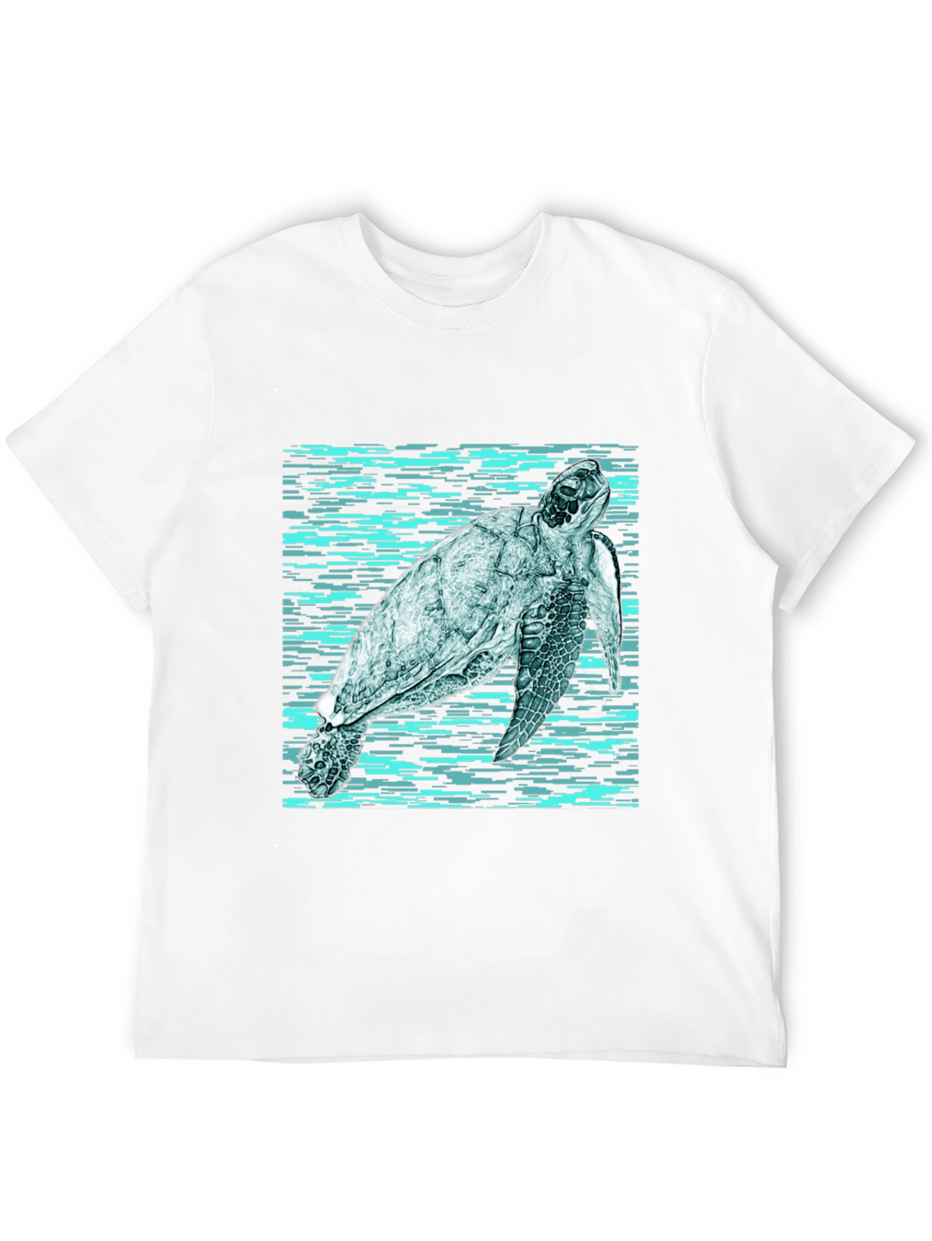Sea Turtle Graphic Print Black T-Shirt