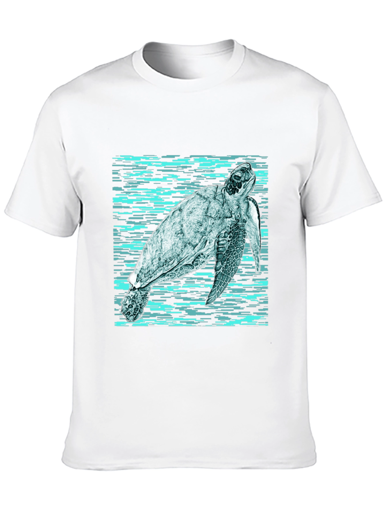 Sea Turtle Graphic Print Black T-Shirt