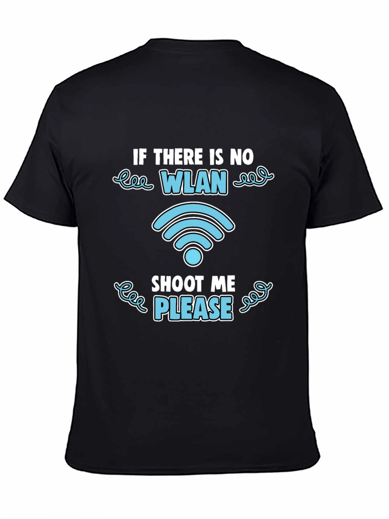 Funny WLAN Shoot Me Please Graphic T-Shirt