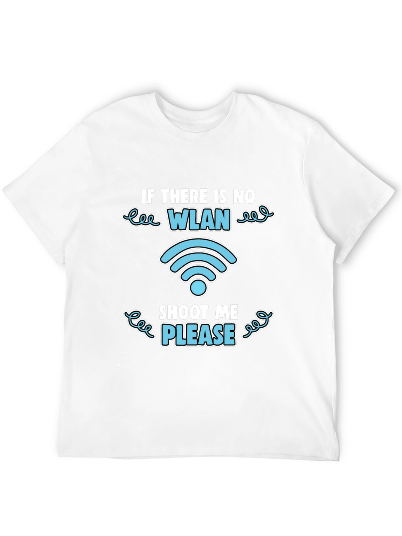 Funny WLAN Shoot Me Please Graphic T-Shirt