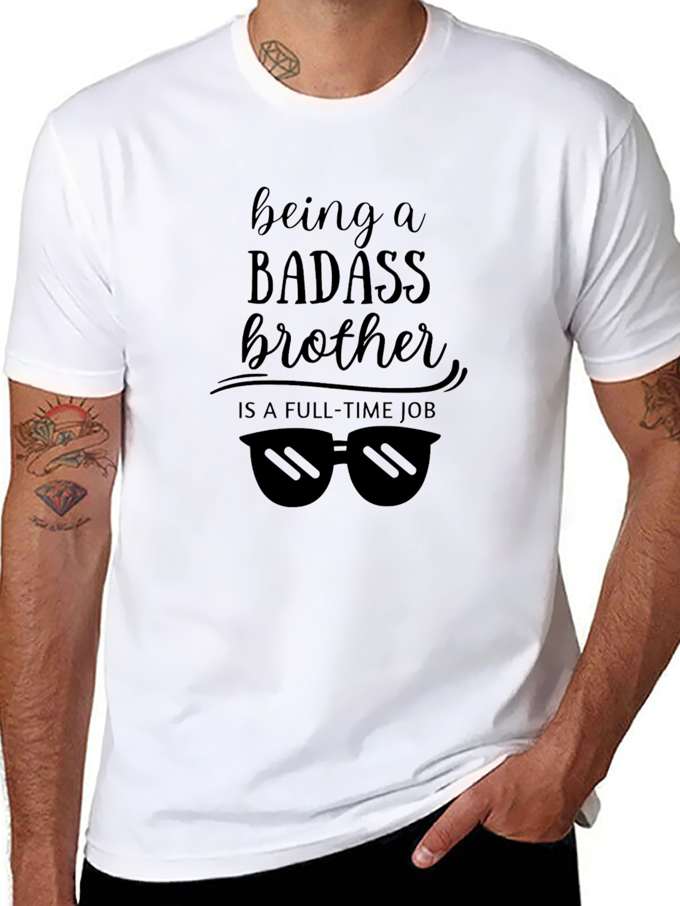 Badass Brother Graphic T-Shirt - Black