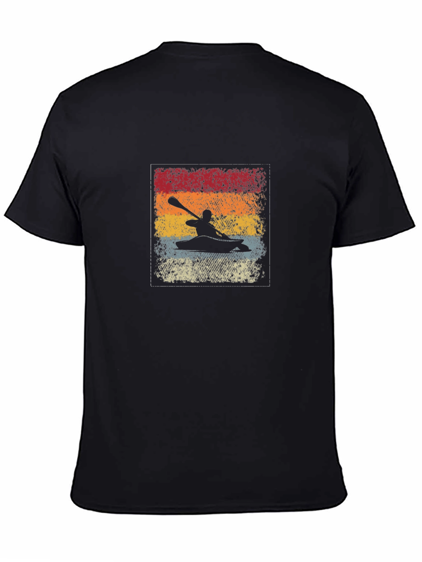 Kayak Retro Graphic Tee - Black Cotton T-Shirt