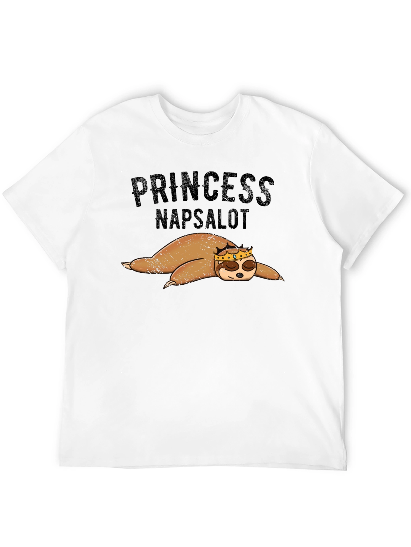 Princess Napsalot Sloth Funny T-Shirt