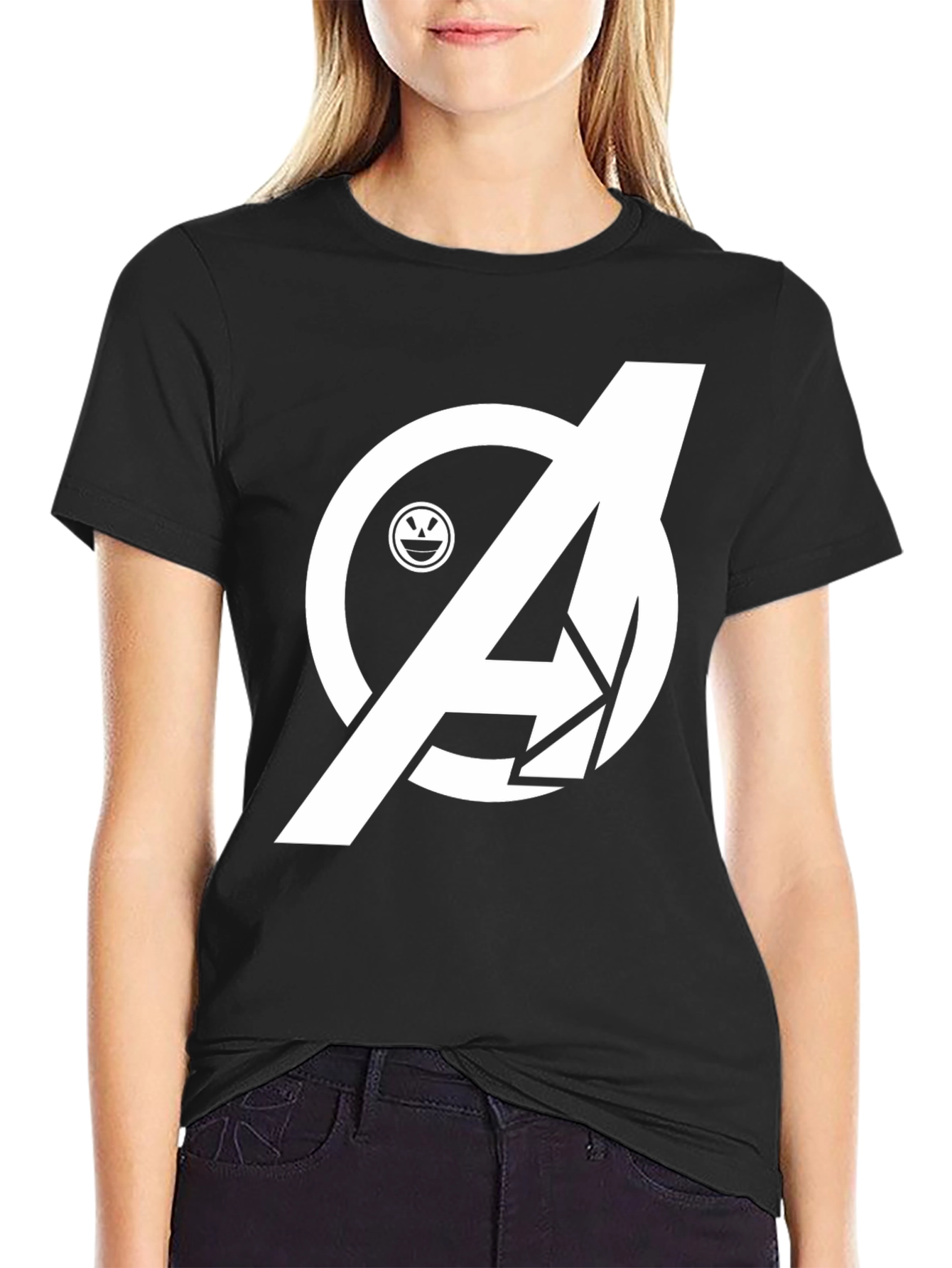Avengers Smile Black T-Shirt - Heroic Style