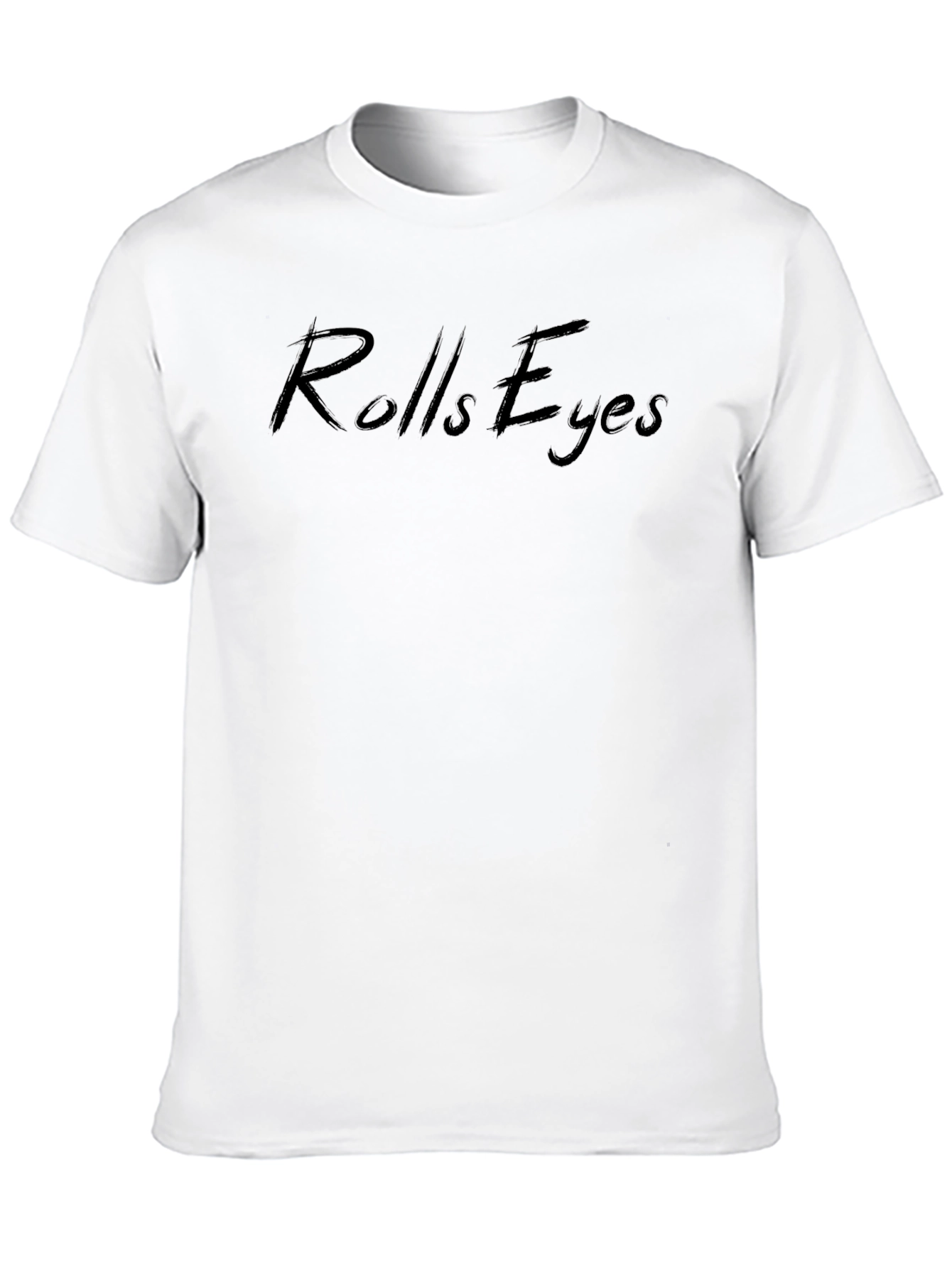 Rolls Eyes Black Graphic Tee - Casual Menswear