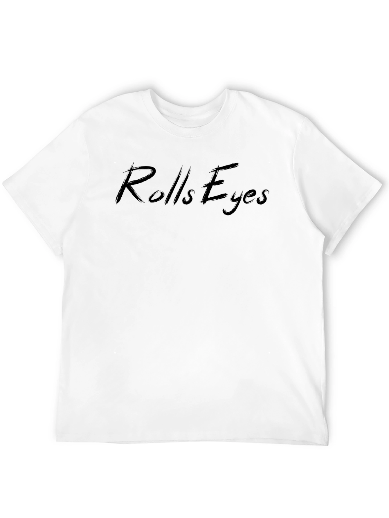 Rolls Eyes Black Graphic Tee - Casual Menswear