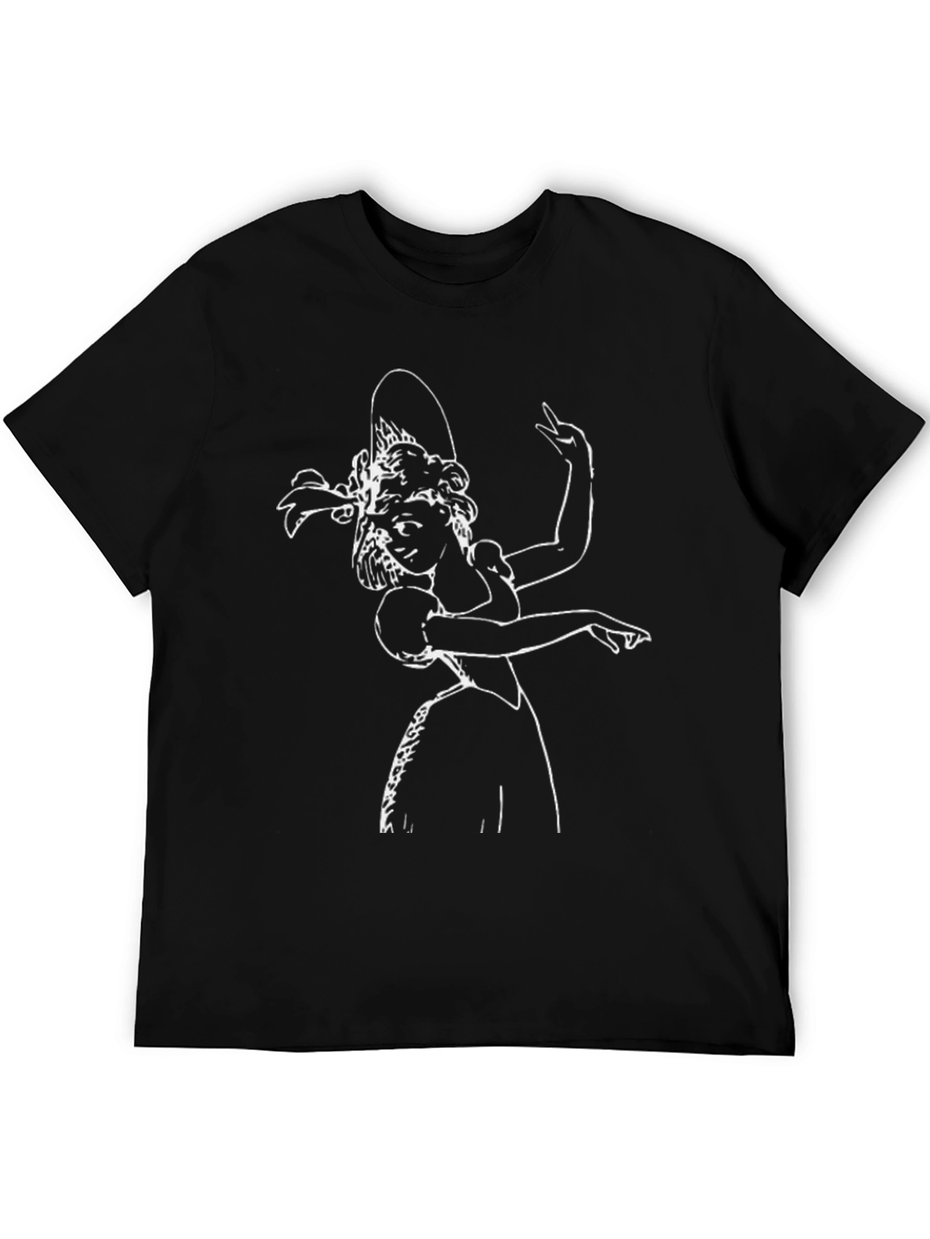 Elegant Woman Graphic Tee - Black