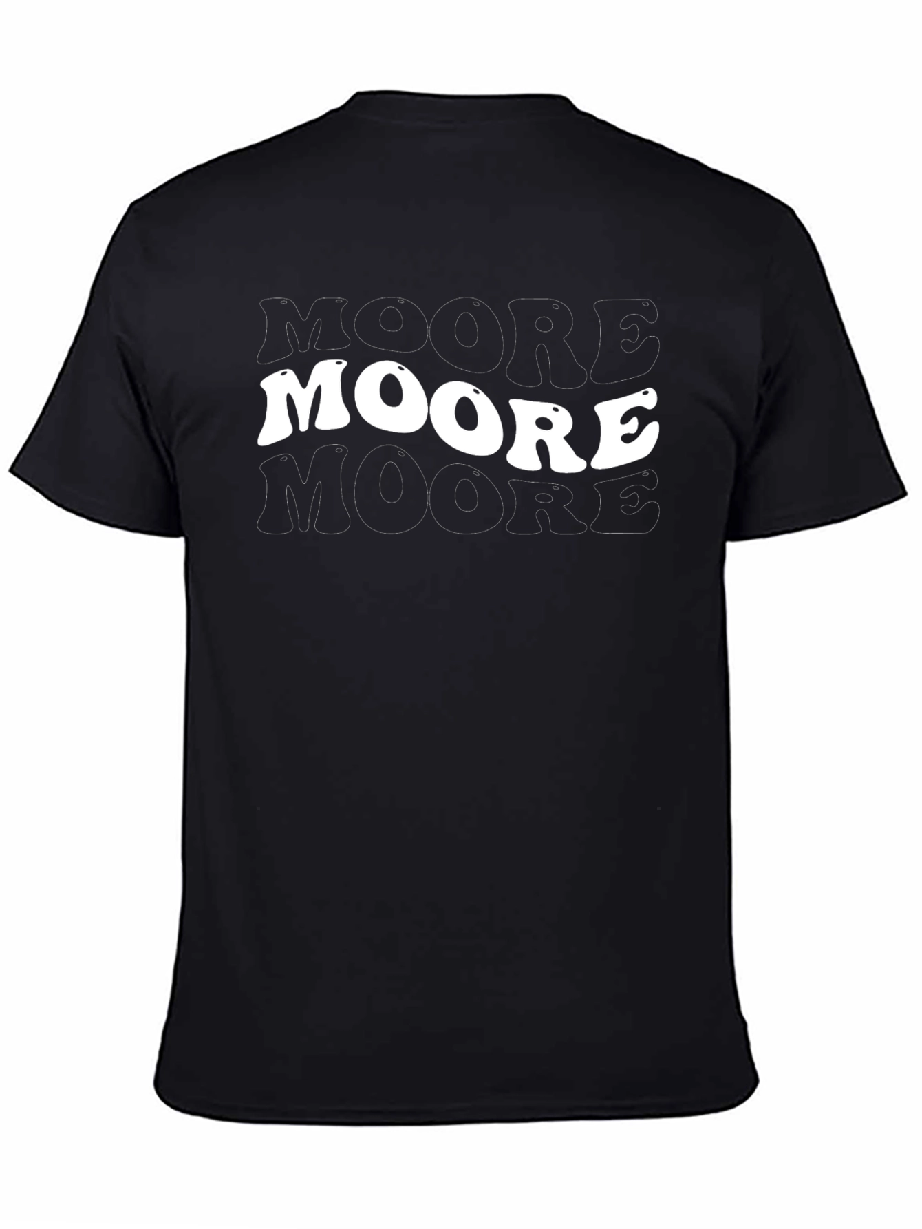Moore Retro Style Black T-Shirt