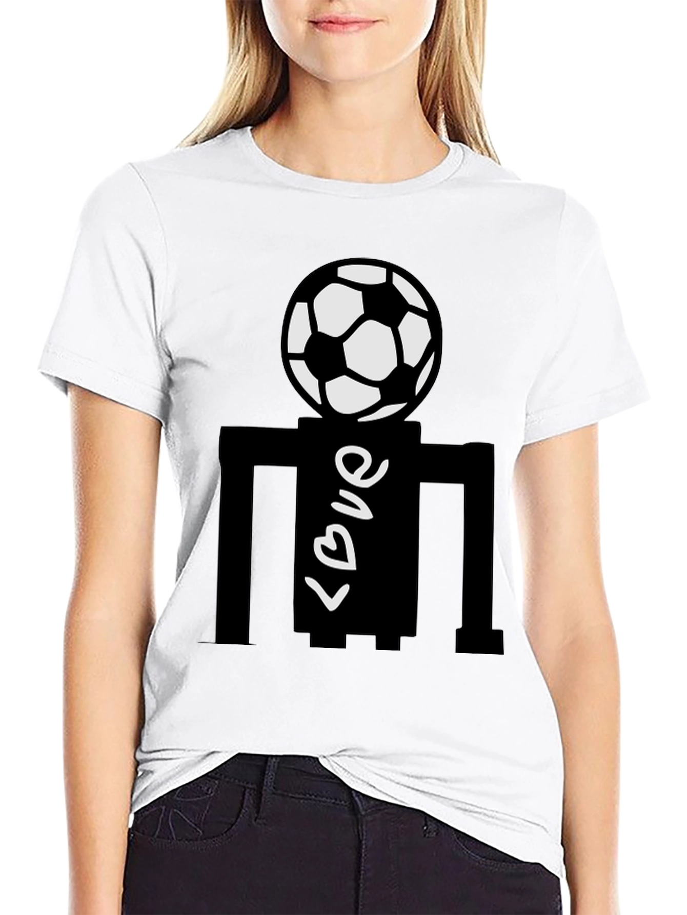 Soccer Love Black T-Shirt