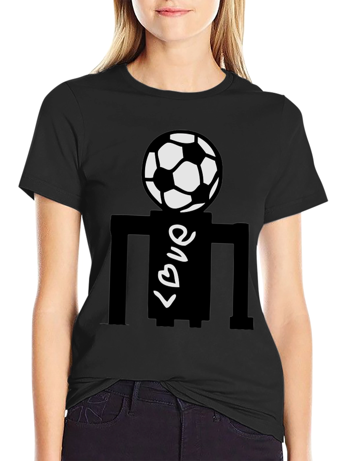 Soccer Love Black T-Shirt