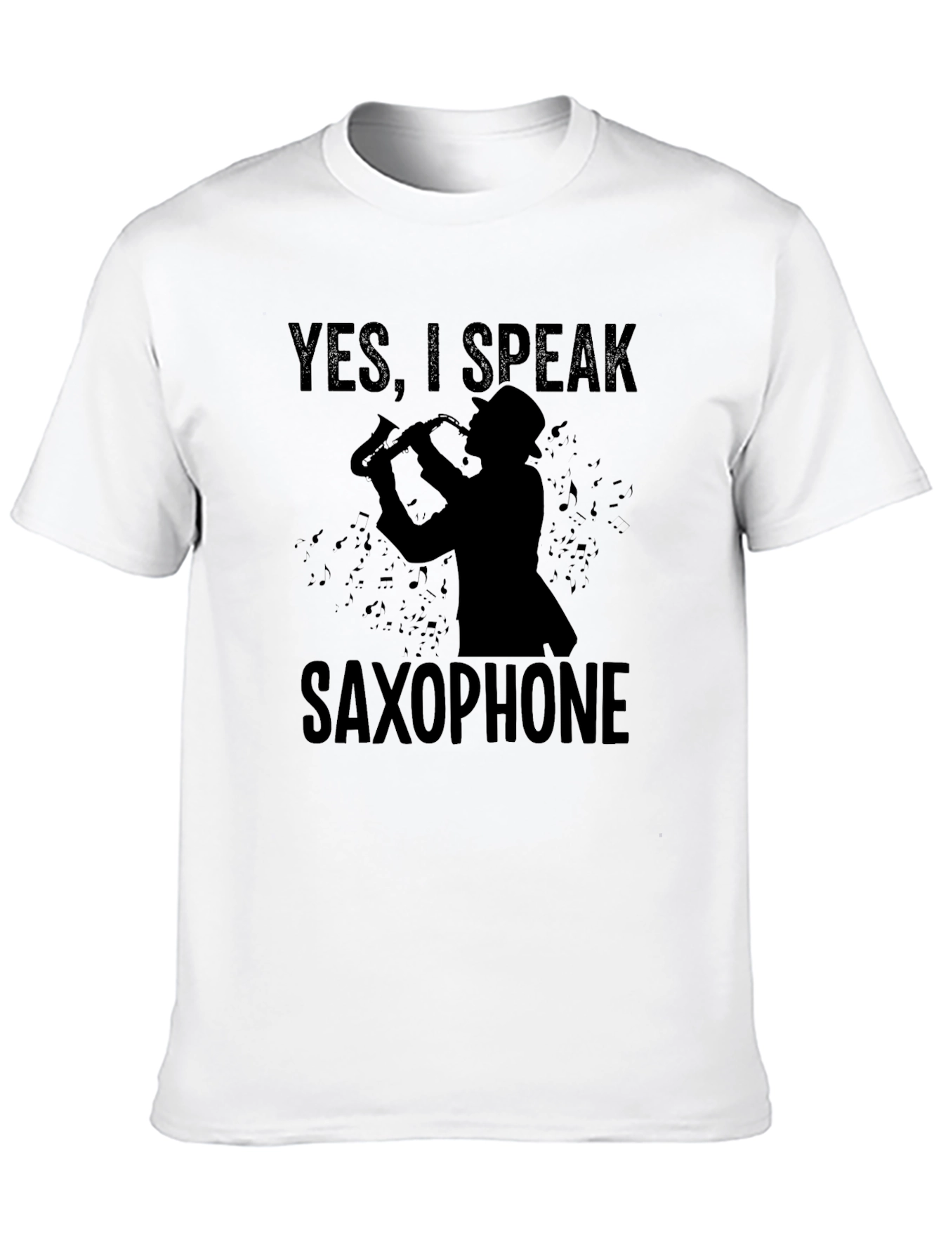 Yes I Speak Saxophone - Black T-Shirt