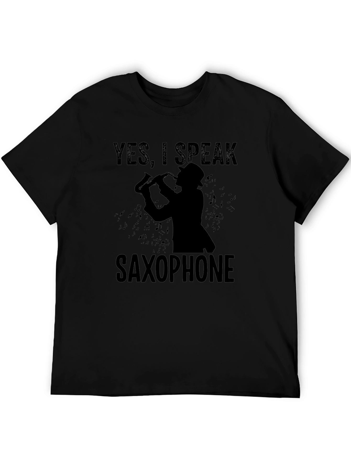 Yes I Speak Saxophone - Black T-Shirt