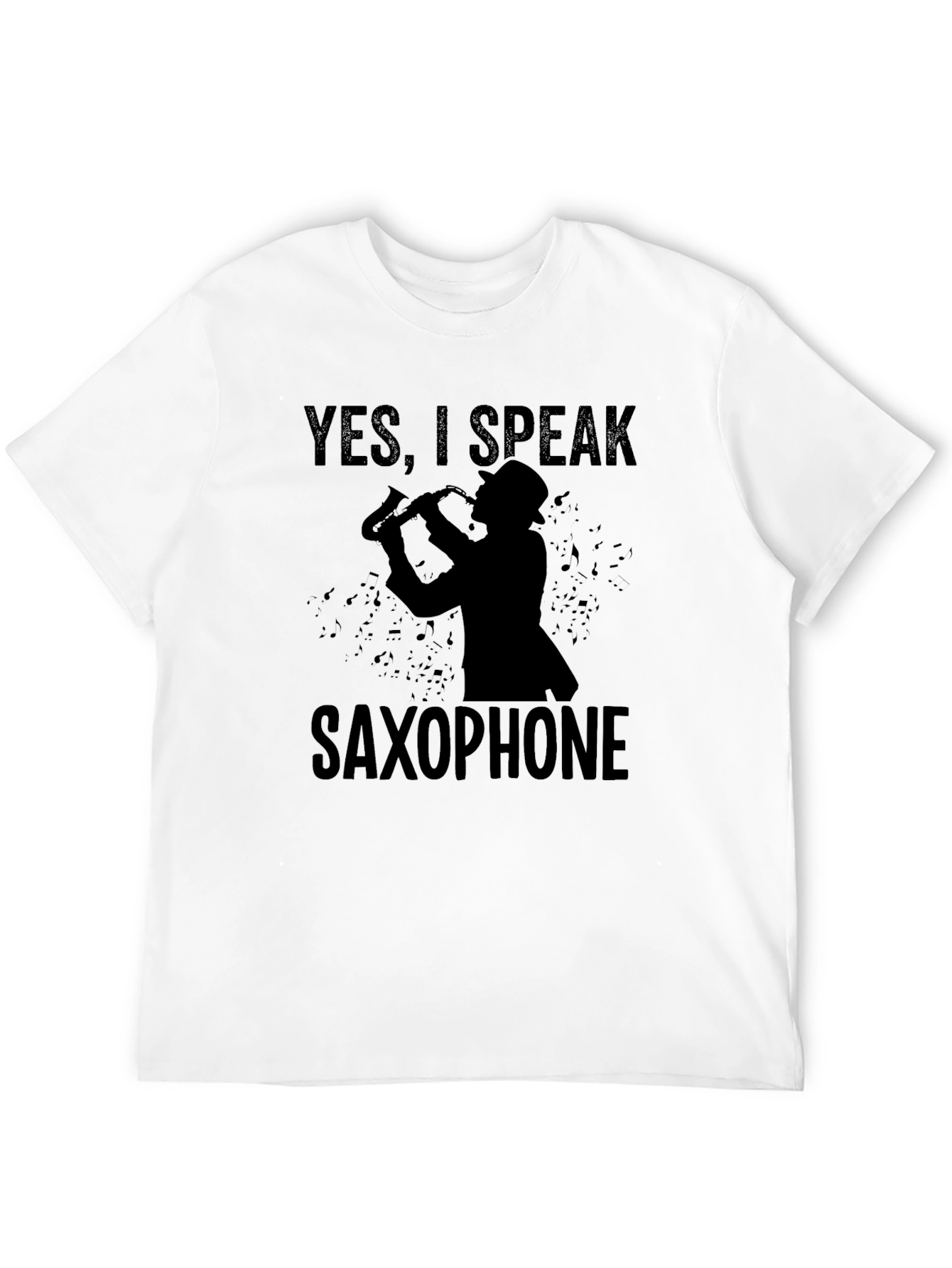 Yes I Speak Saxophone - Black T-Shirt