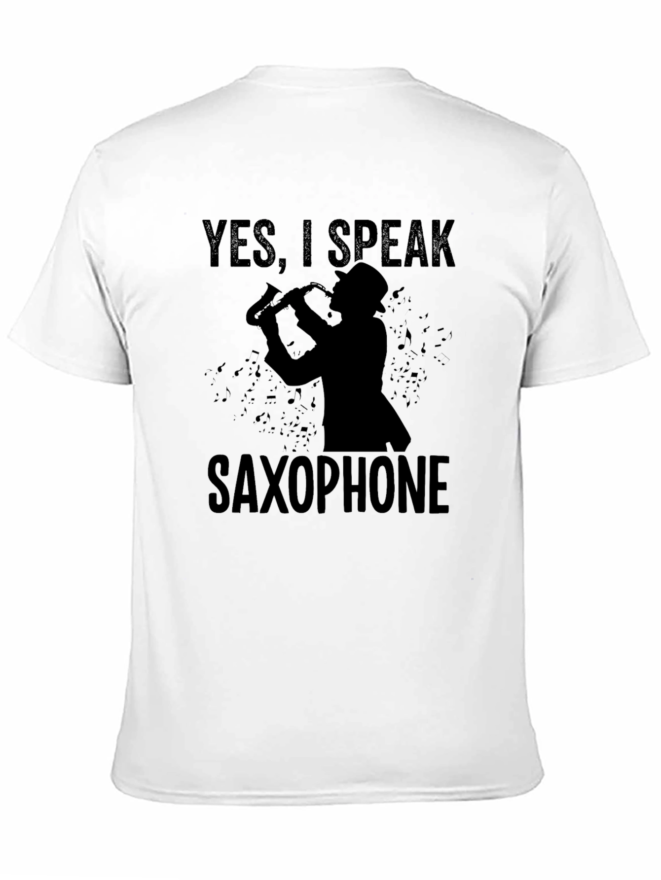 Yes I Speak Saxophone - Black T-Shirt