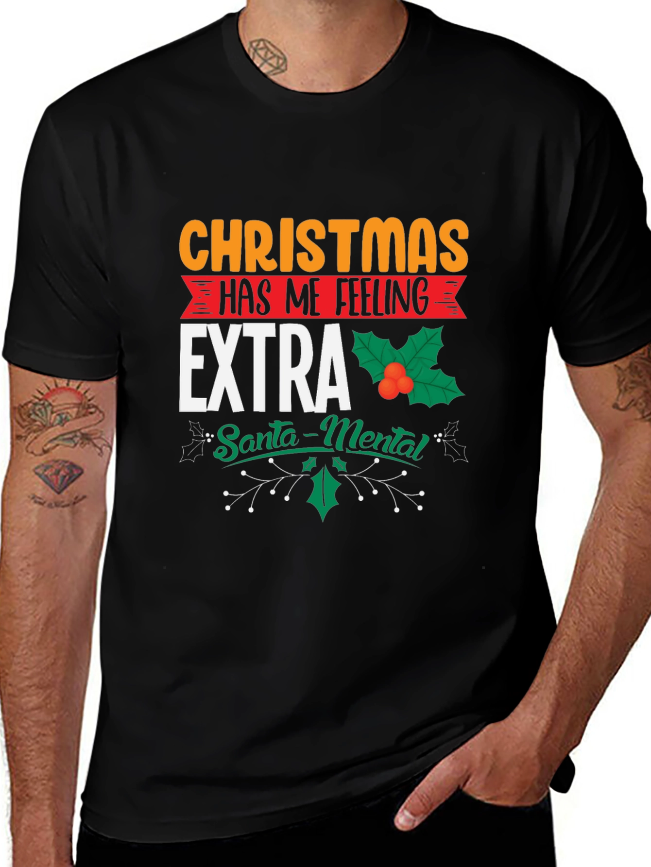 Christmas Extra Santa-Mental Holiday T-Shirt