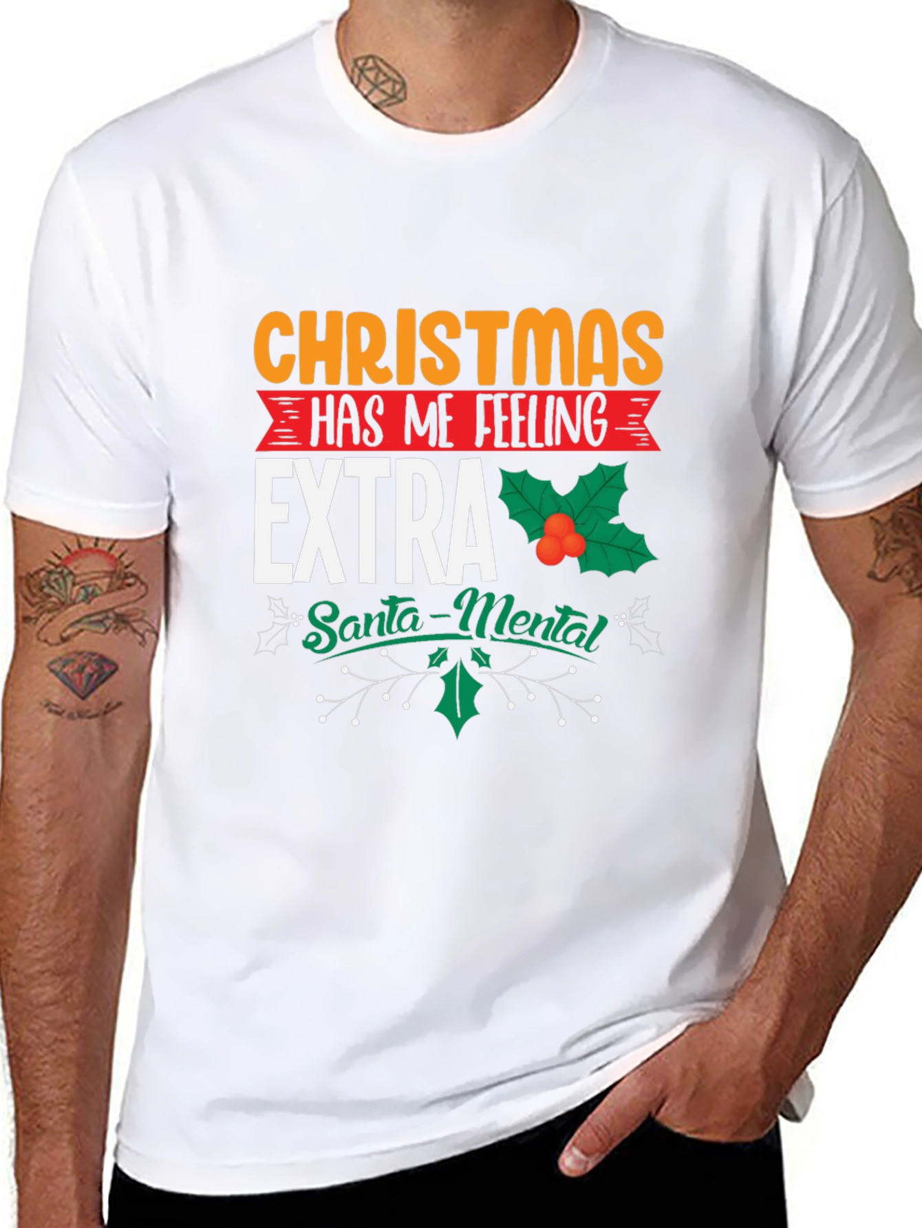Christmas Extra Santa-Mental Holiday T-Shirt