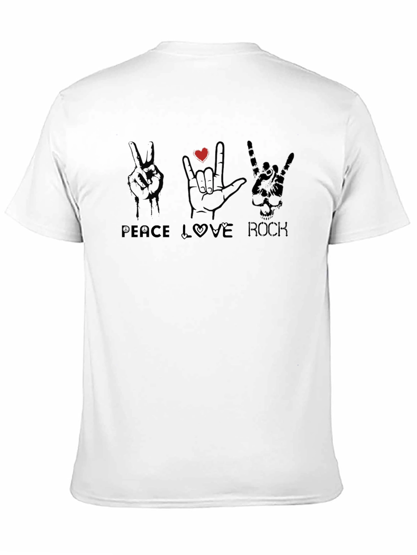 Peace Love Rock Graphic T-Shirt