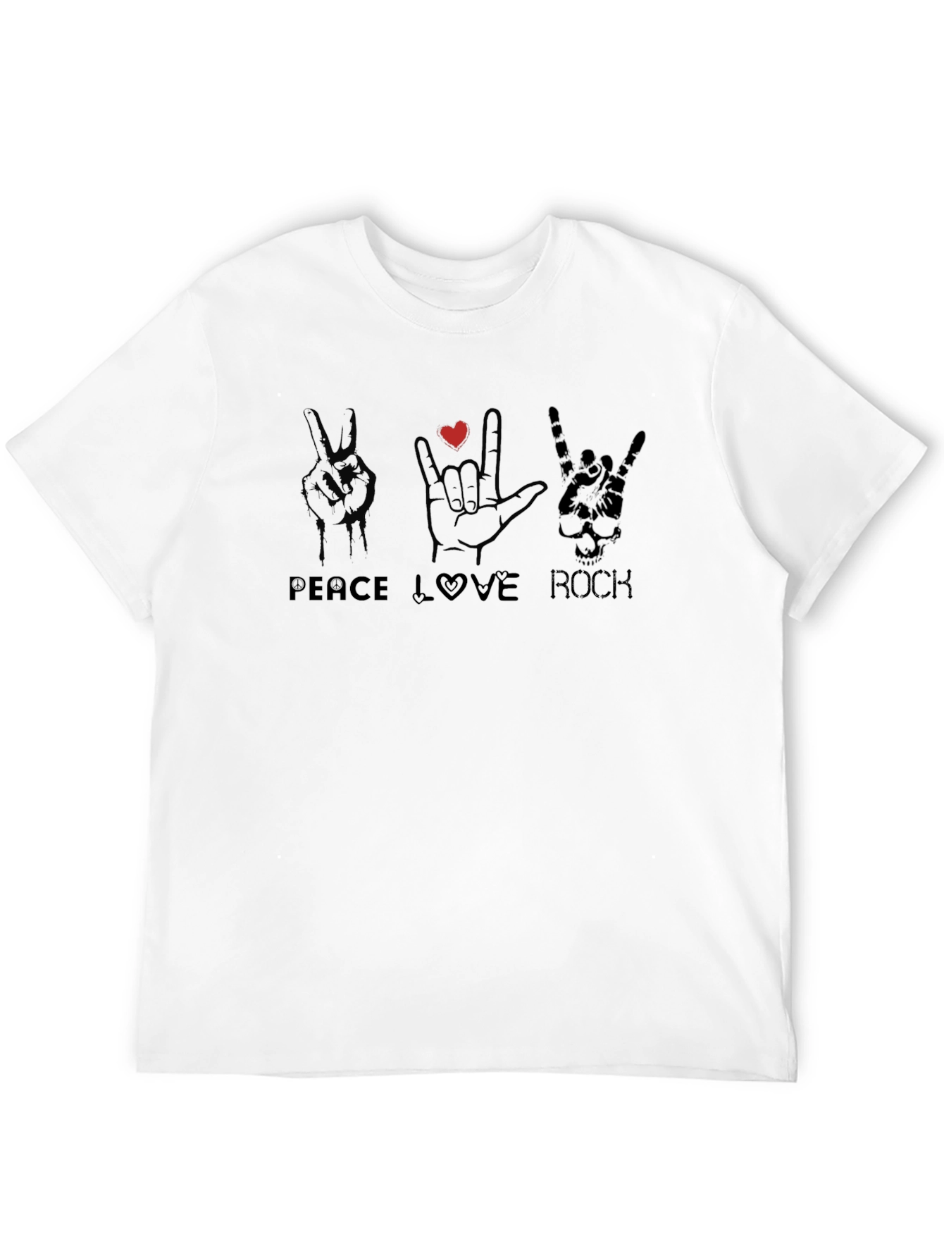 Peace Love Rock Graphic T-Shirt
