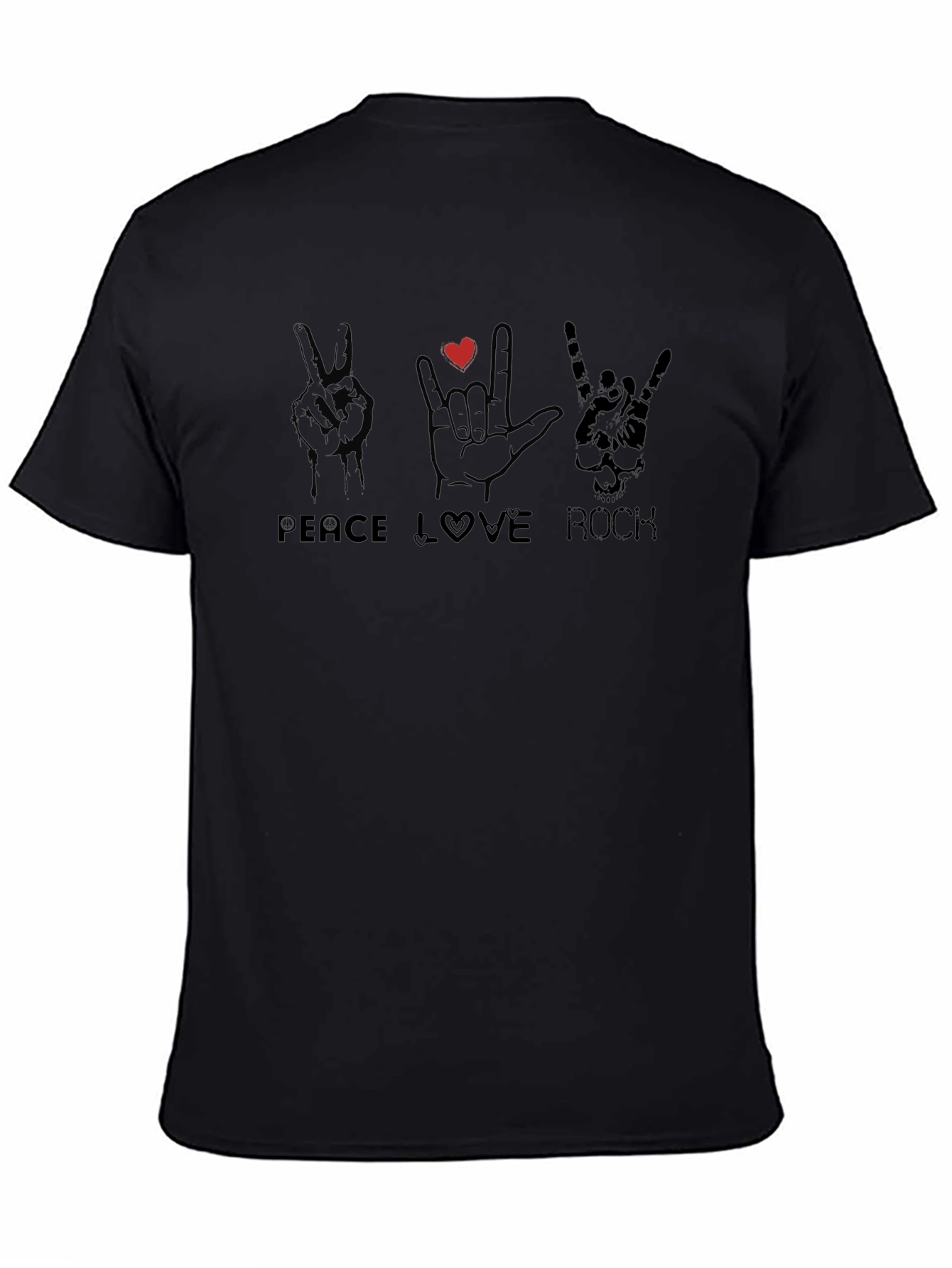 Peace Love Rock Graphic T-Shirt