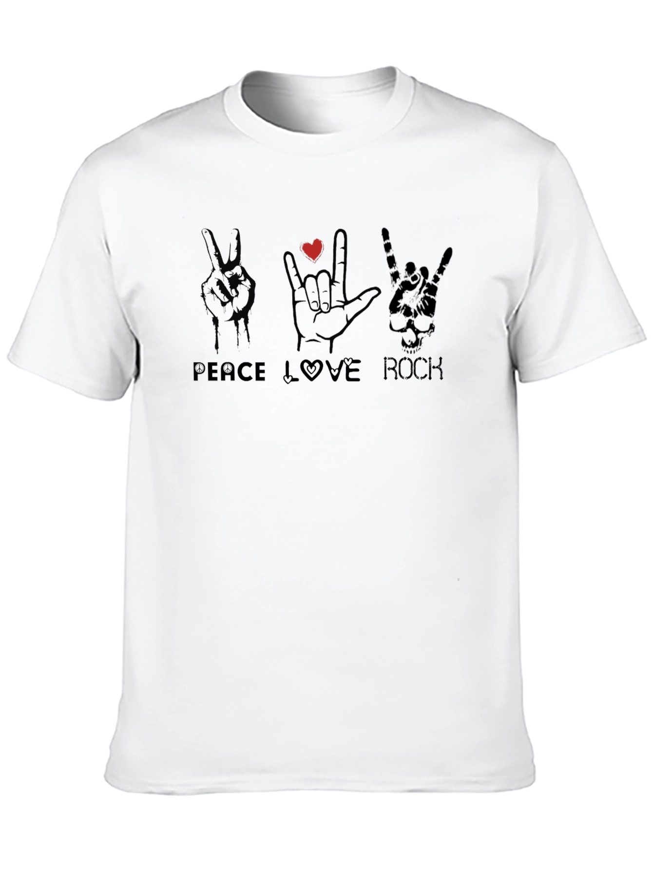 Peace Love Rock Graphic T-Shirt