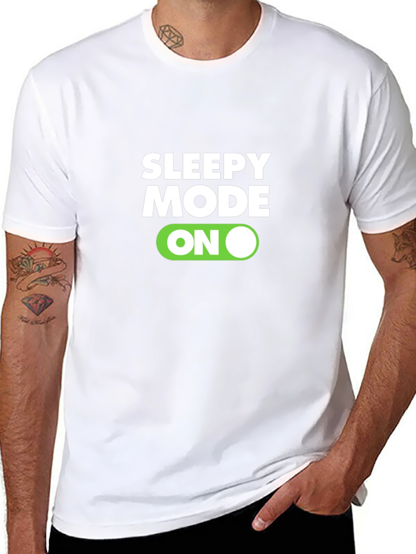 Sleepy Mode On Black Graphic Tee