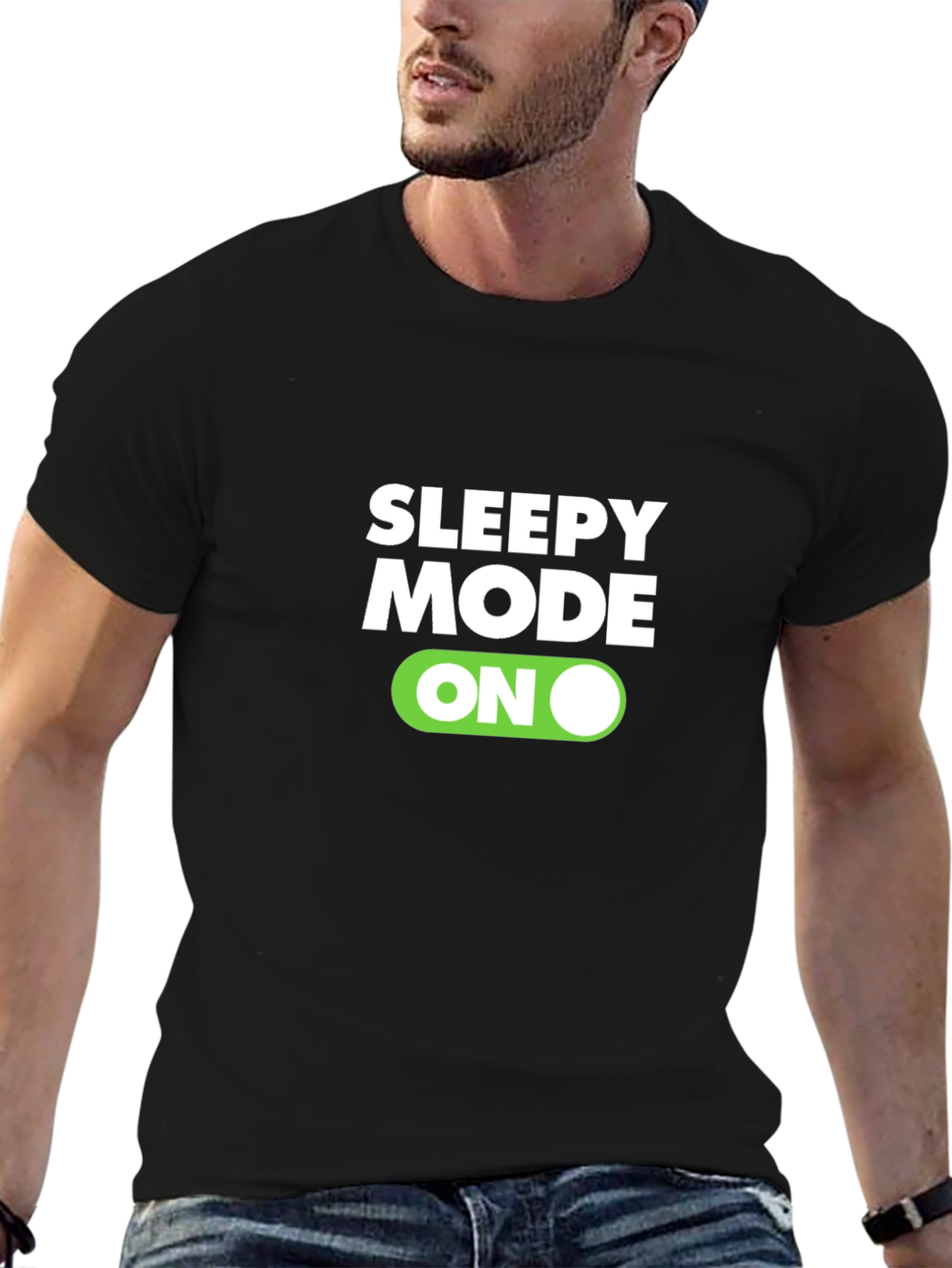 Sleepy Mode On Black Graphic Tee