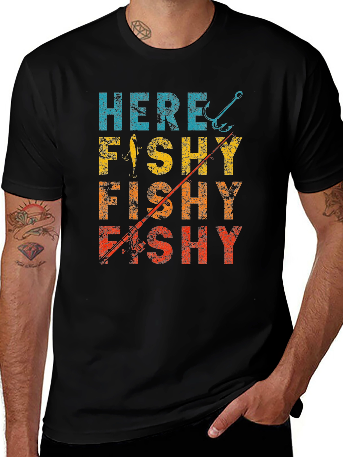 Here Fishy Fishy Fishing T-Shirt