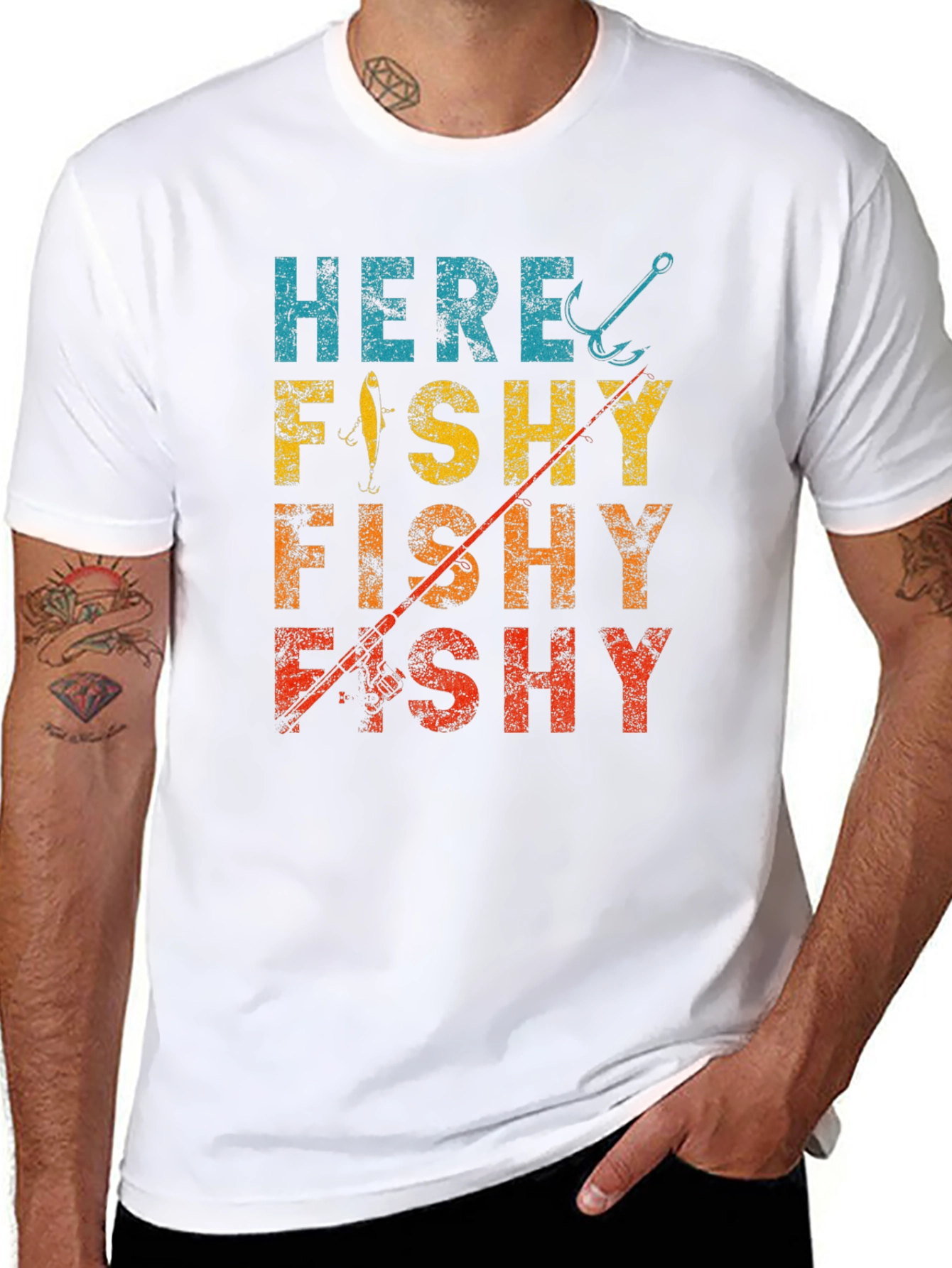 Here Fishy Fishy Fishing T-Shirt