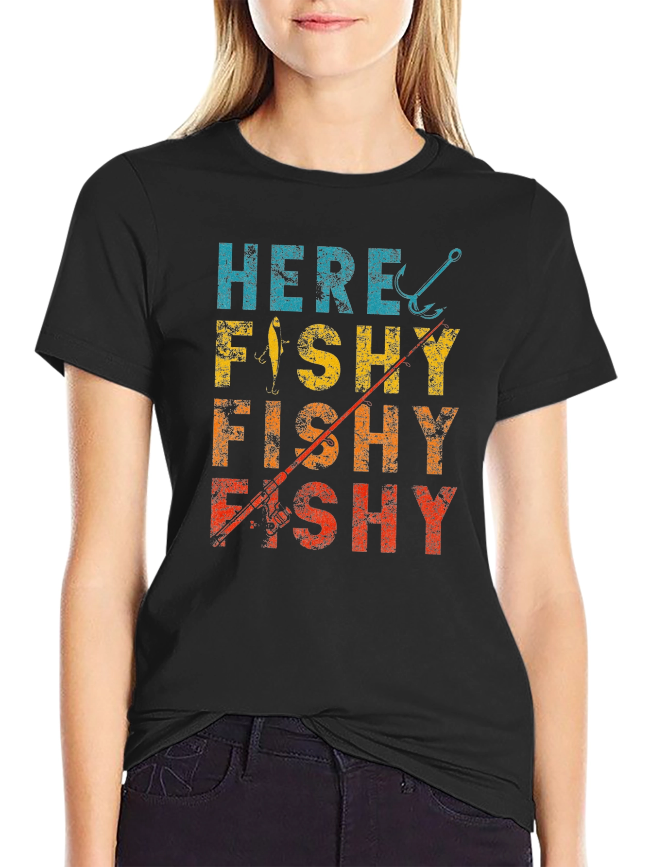 Here Fishy Fishy Fishing T-Shirt
