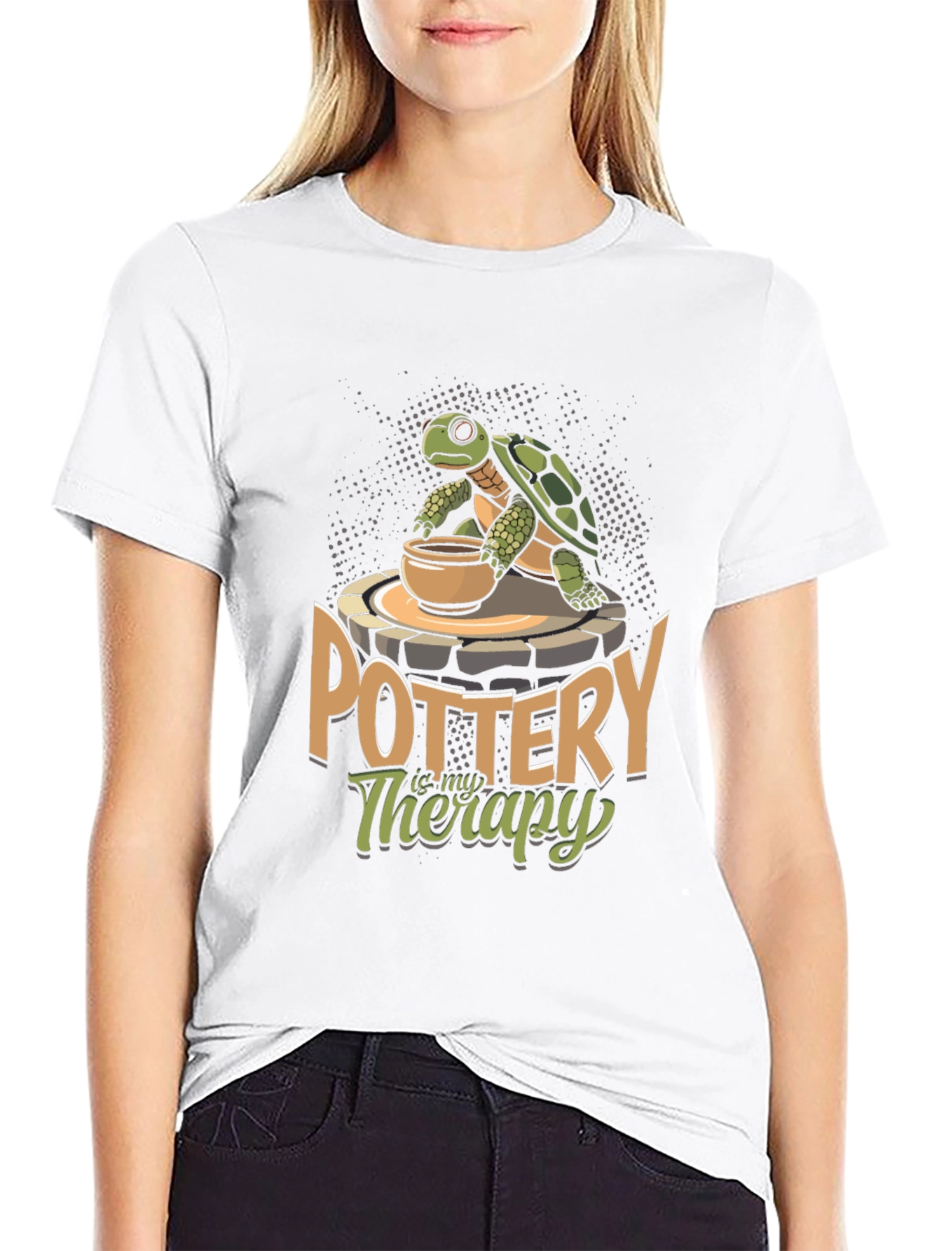 Pottery is My Therapy Turtle T-Shirt