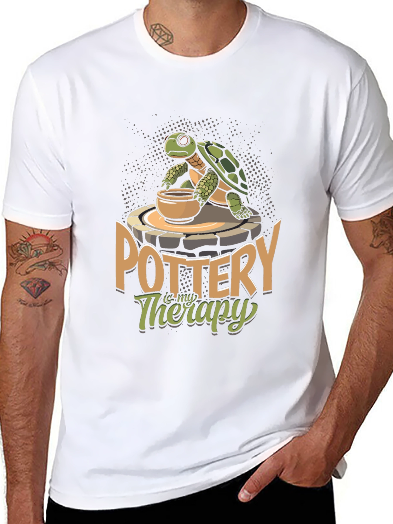 Pottery is My Therapy Turtle T-Shirt
