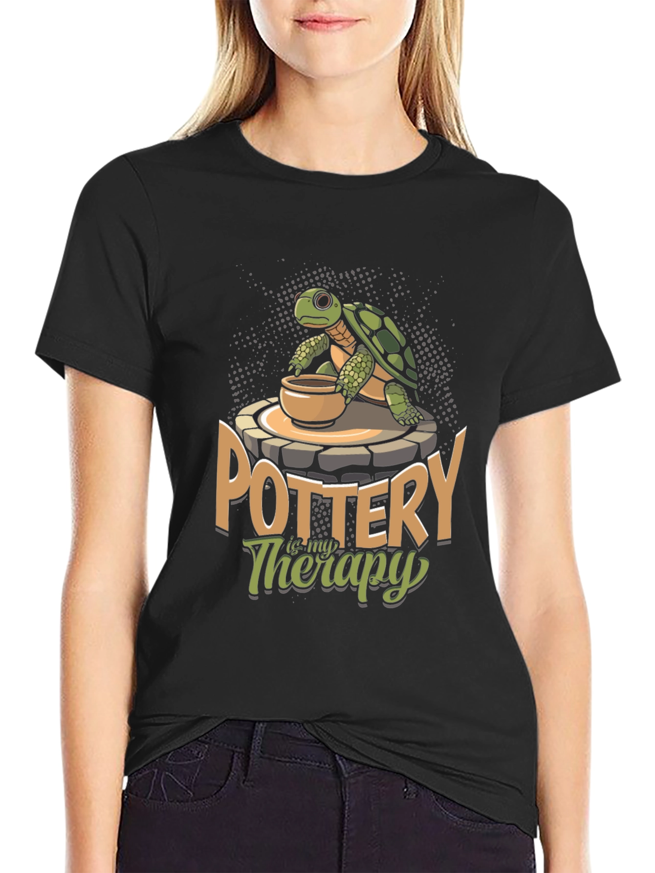 Pottery is My Therapy Turtle T-Shirt