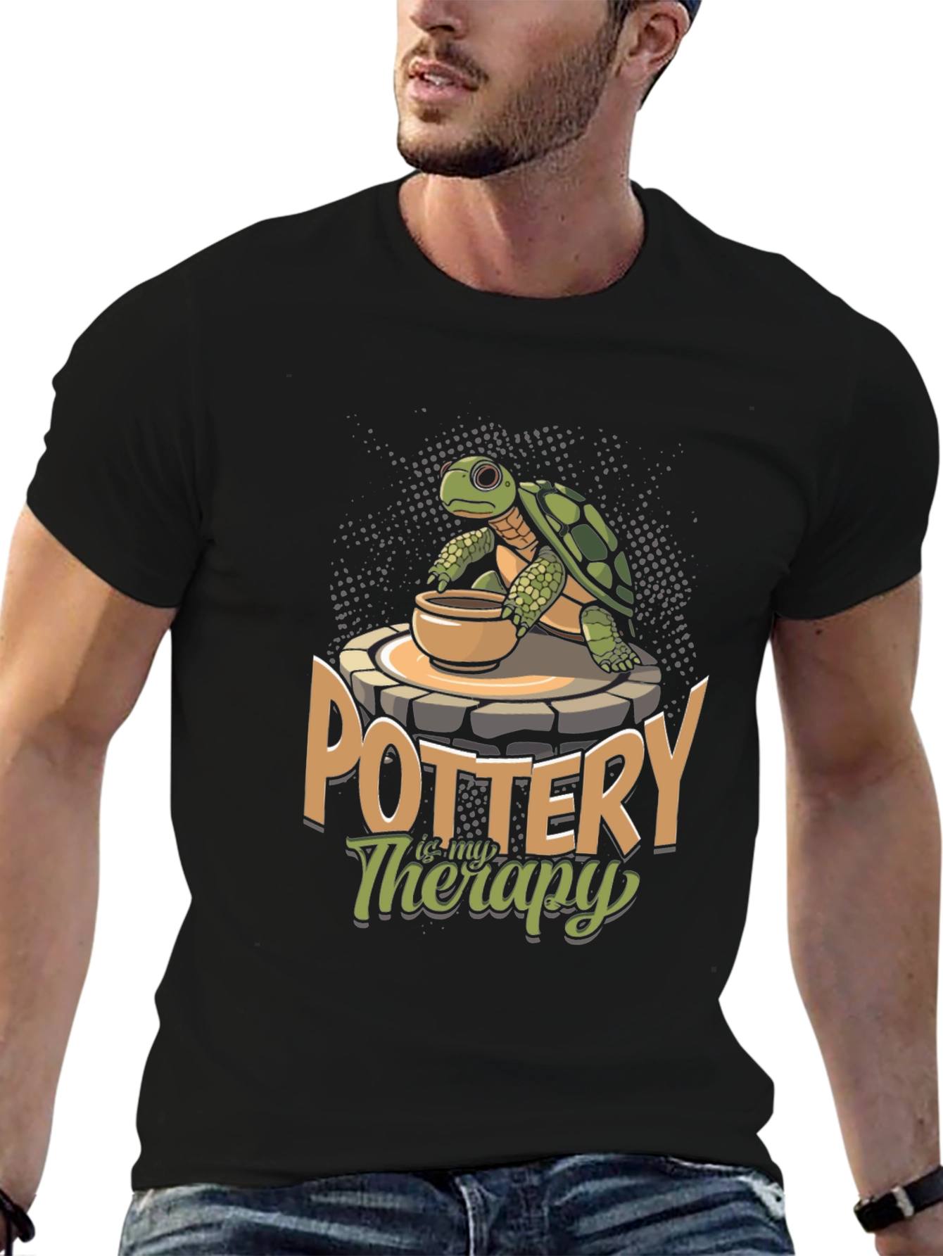 Pottery is My Therapy Turtle T-Shirt