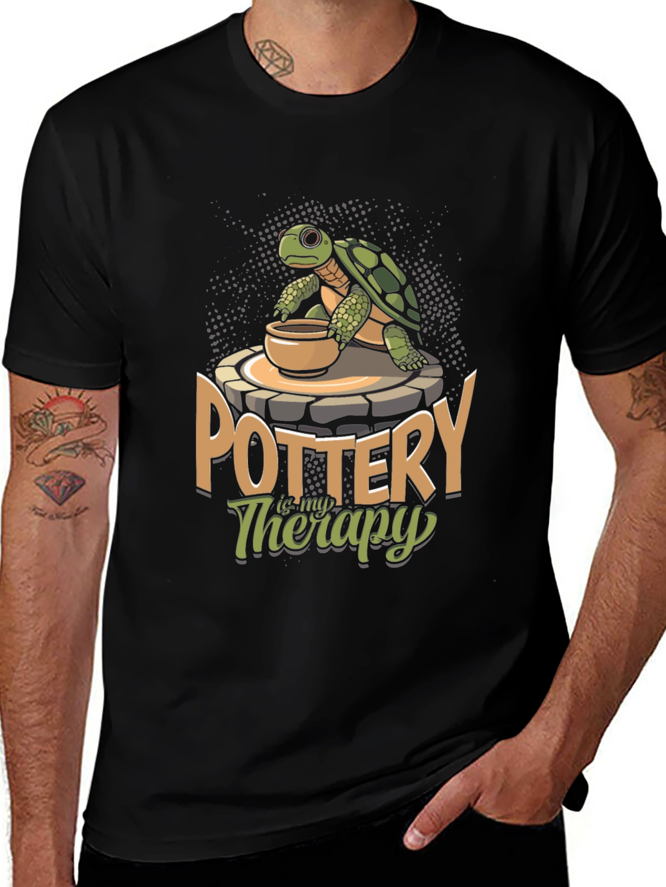 Pottery is My Therapy Turtle T-Shirt