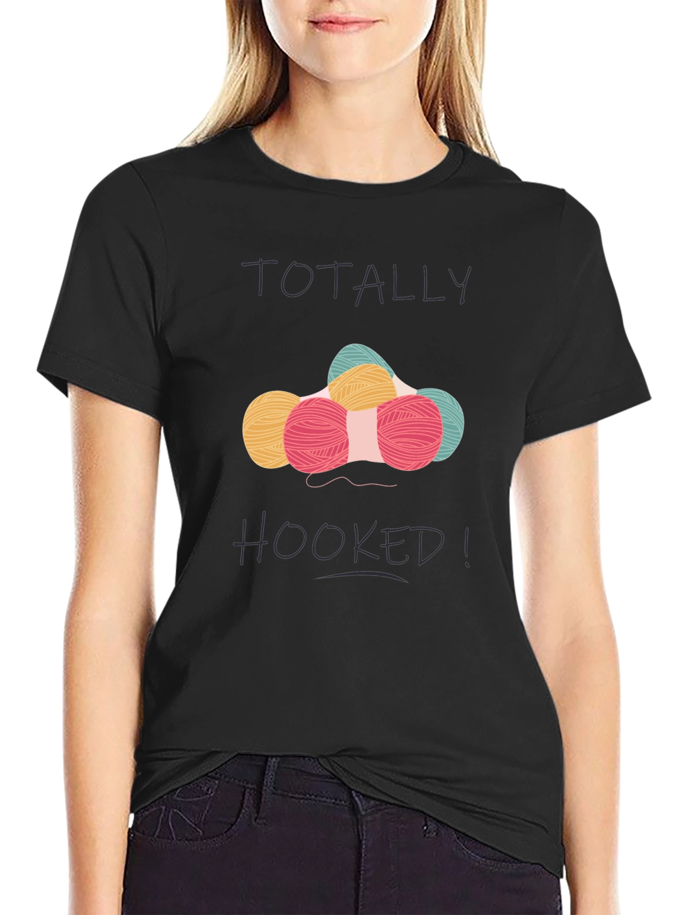 Totally Hooked! Graphic Tee - Crochet Lovers T-Shirt
