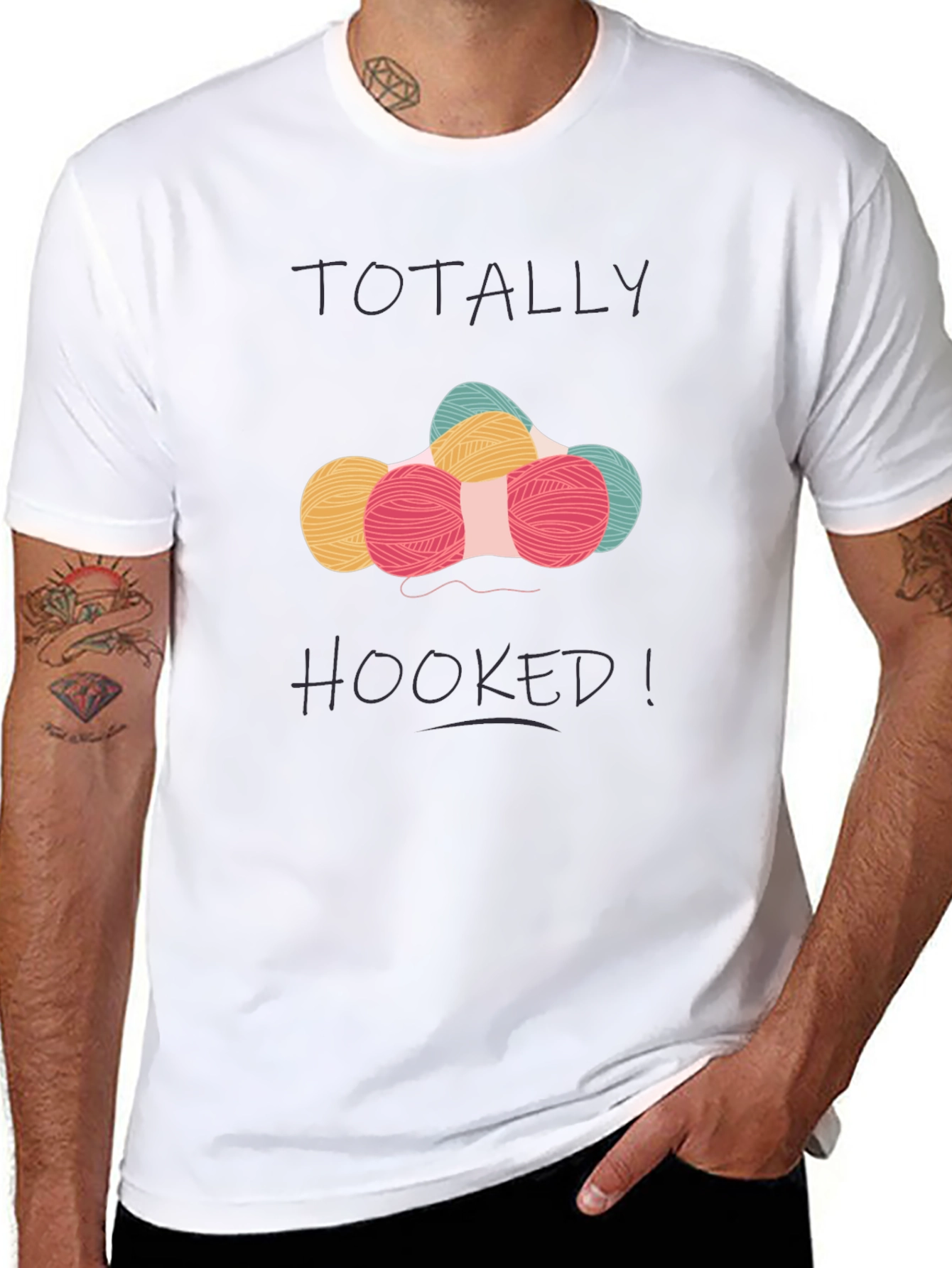 Totally Hooked! Graphic Tee - Crochet Lovers T-Shirt