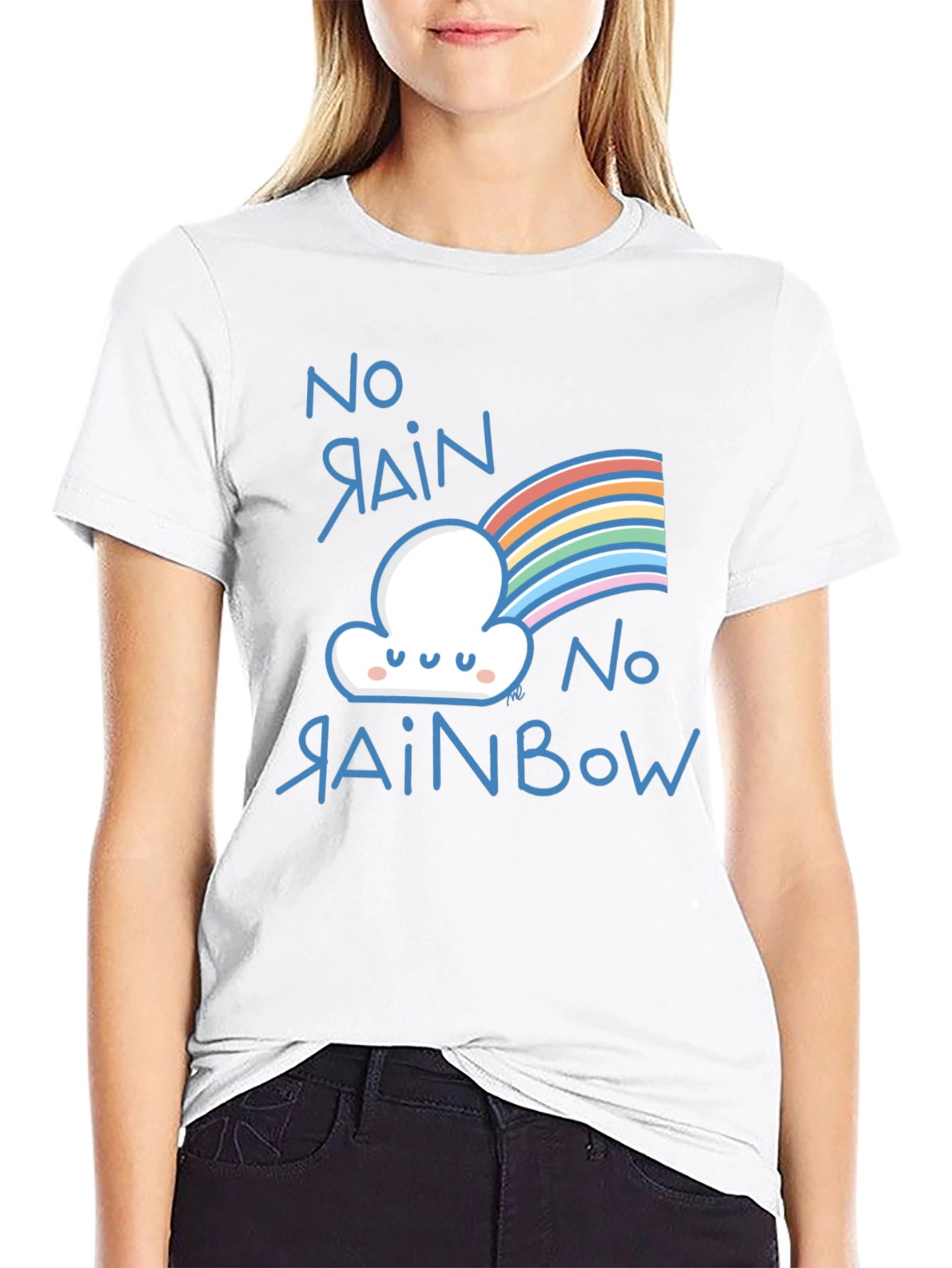 No Rain No Rainbow Graphic Tee Shirt