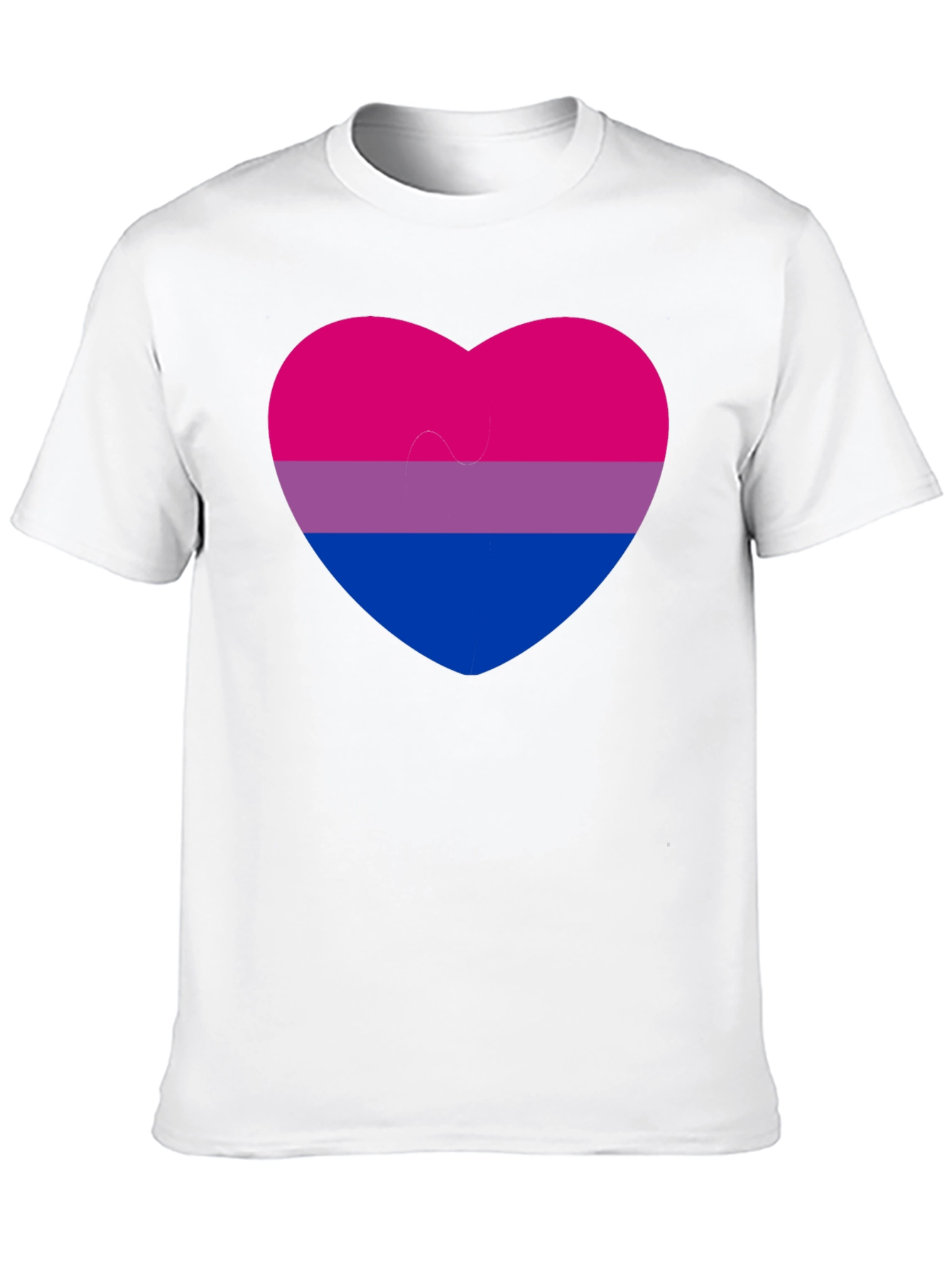 Bisexual Pride Heart Graphic Tee - Black