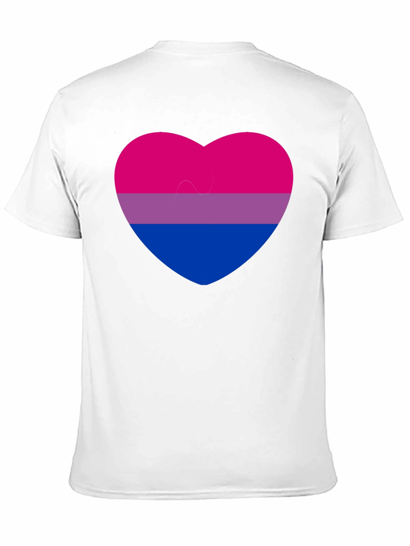 Bisexual Pride Heart Graphic Tee - Black