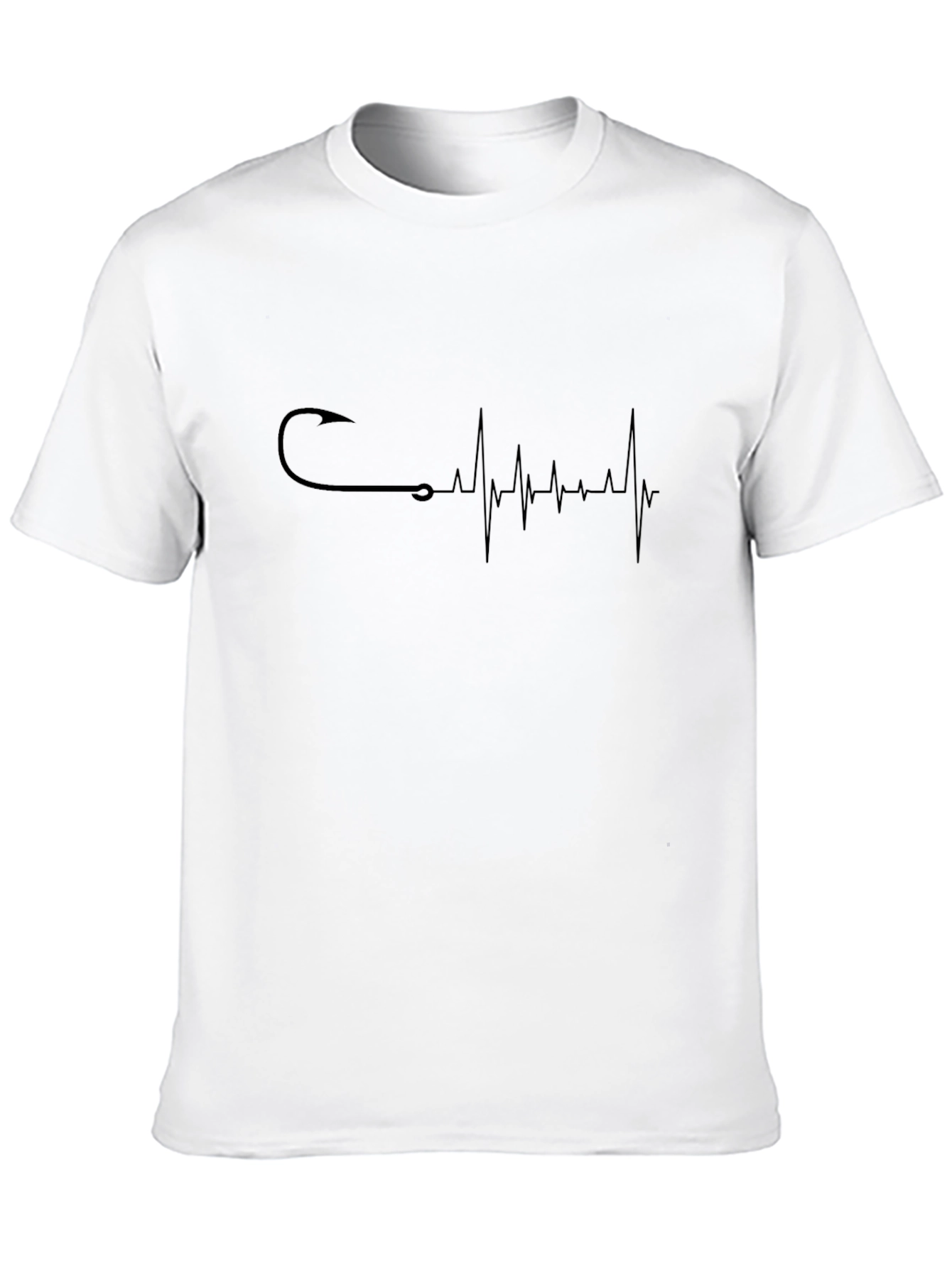 Fishing Heartbeat Graphic T-Shirt - Angler Tee