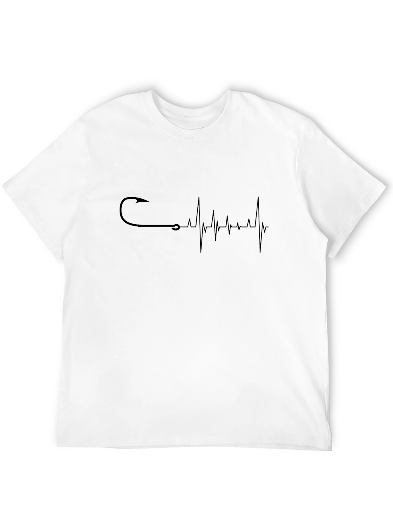Fishing Heartbeat Graphic T-Shirt - Angler Tee