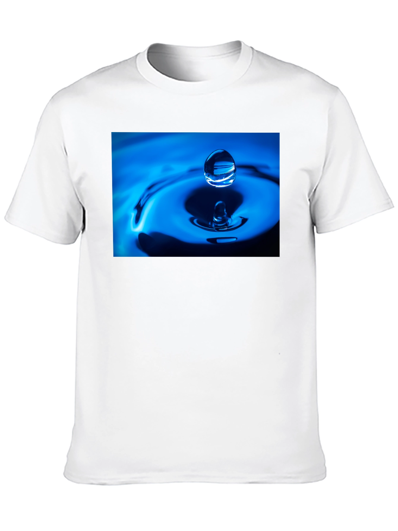 Water Drop Design Black T-Shirt