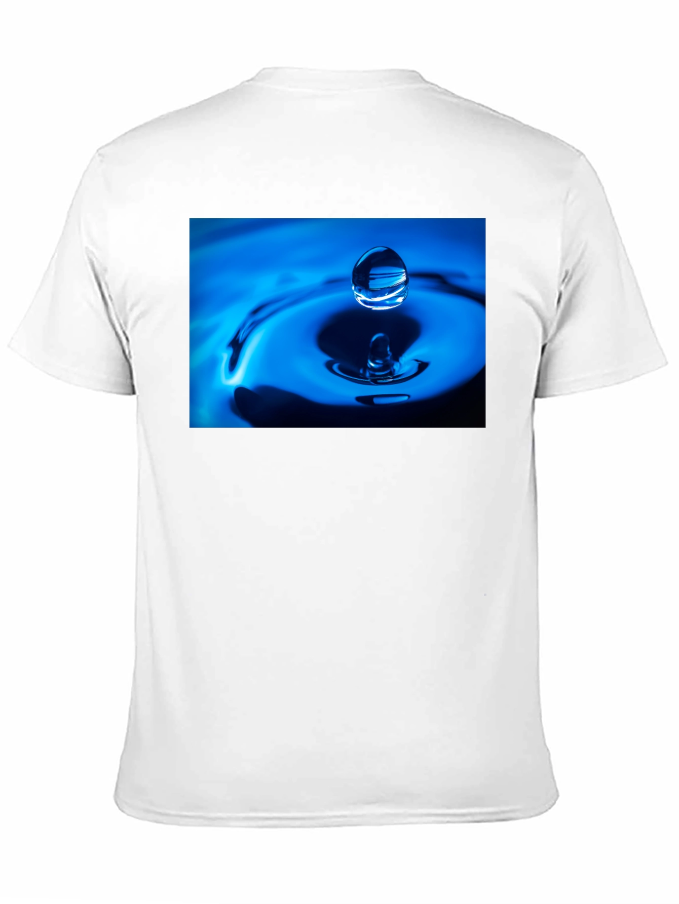 Water Drop Design Black T-Shirt