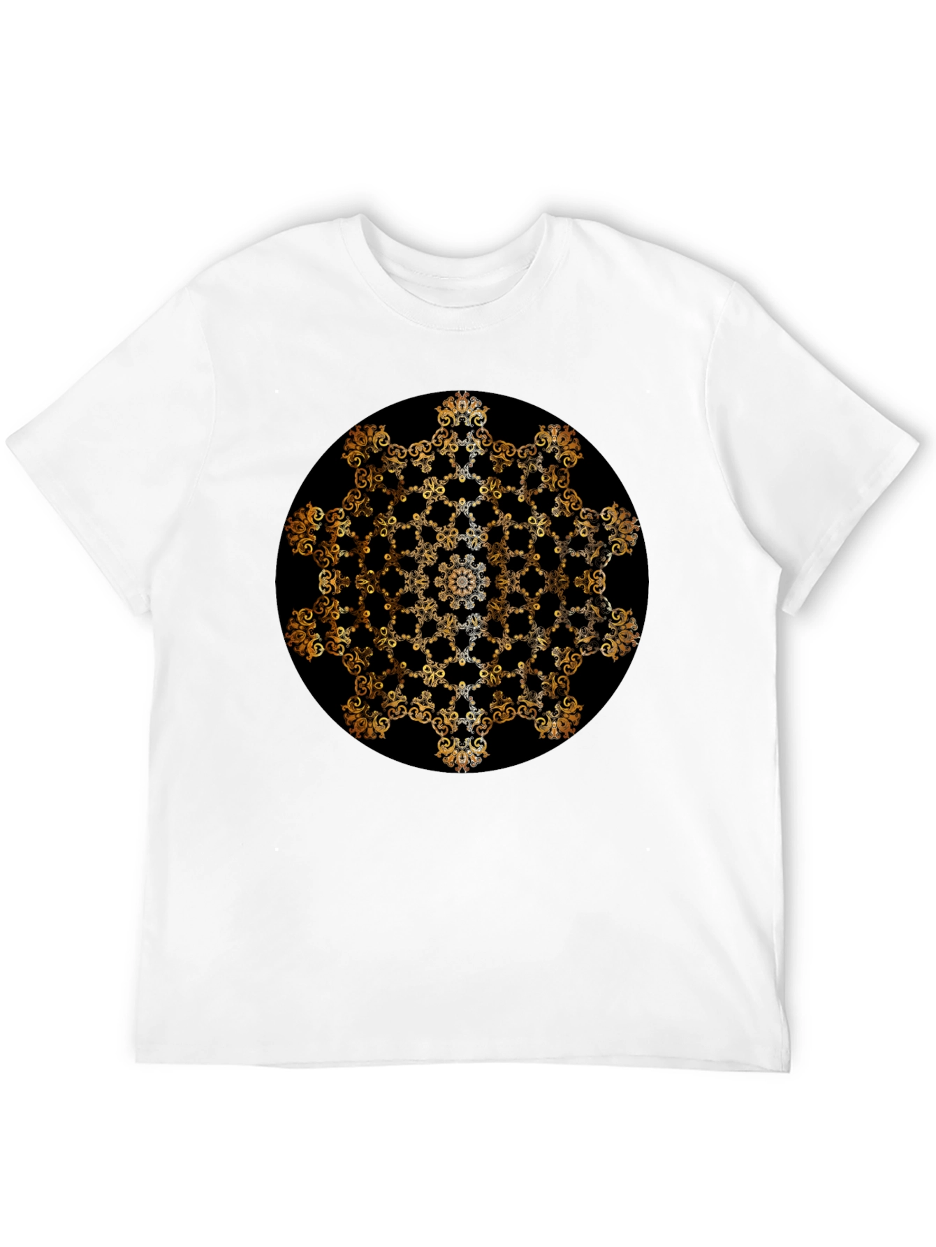 Golden Pattern Black Tee