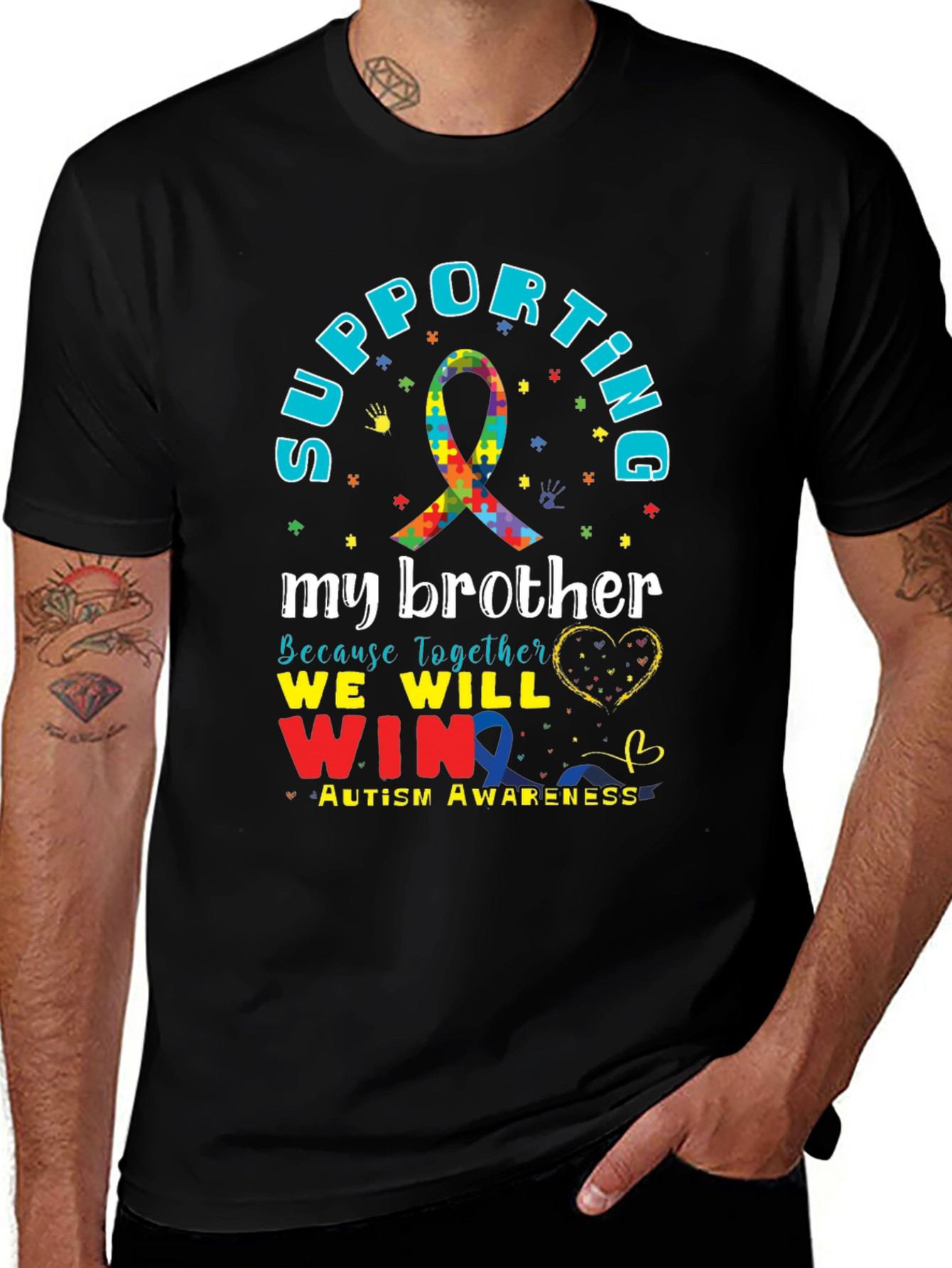 Supporting My Brother Autism Awareness T-Shirt