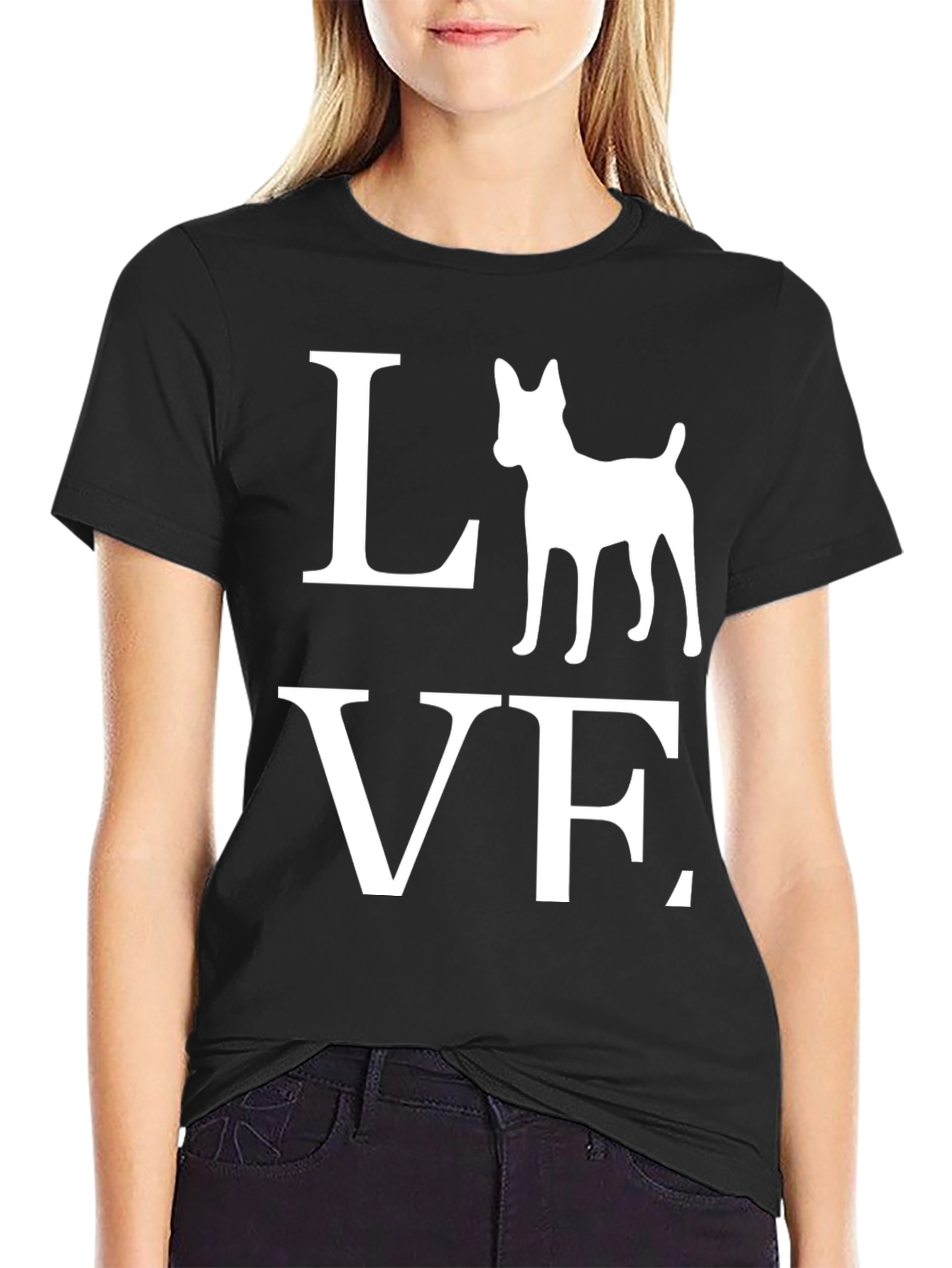 Love Dog Graphic T-Shirt | Black Tee