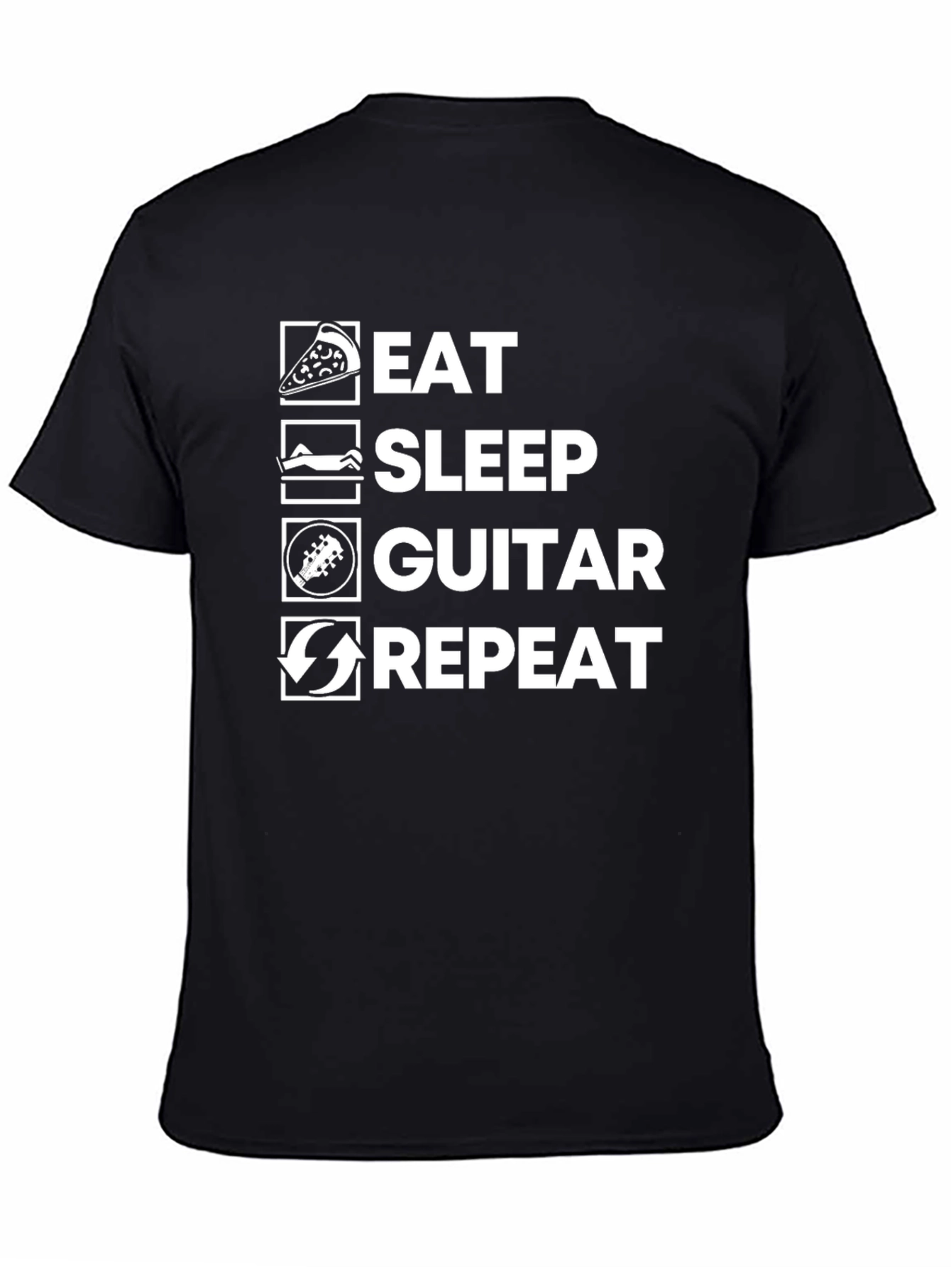 Eat Sleep Guitar Repeat Graphic T-Shirt