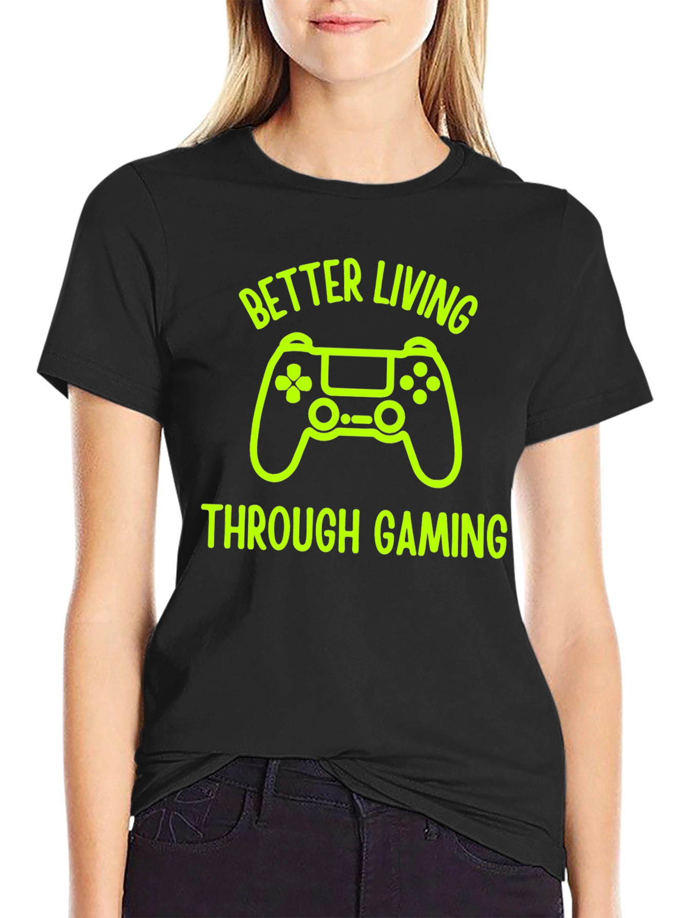 Better Living Through Gaming Black T-Shirt