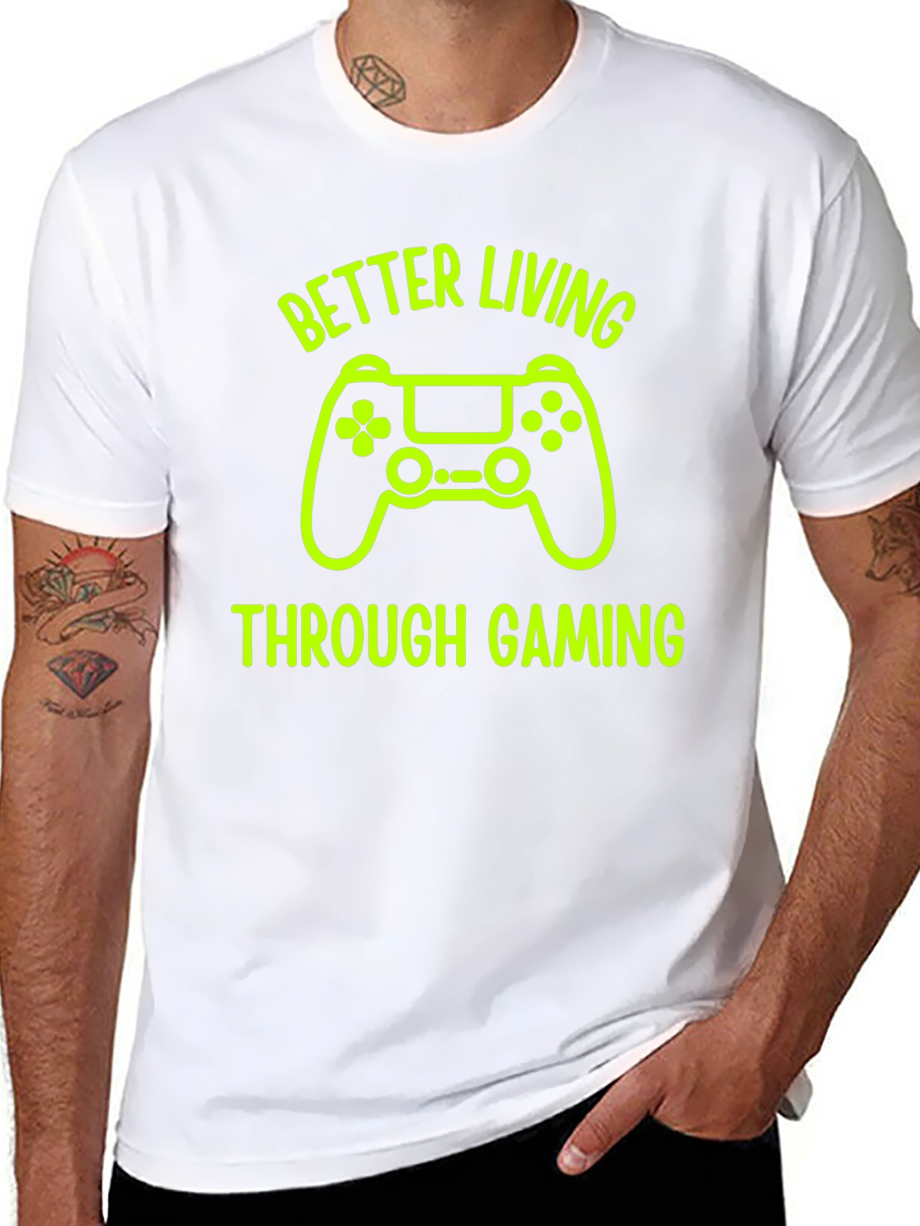 Better Living Through Gaming Black T-Shirt